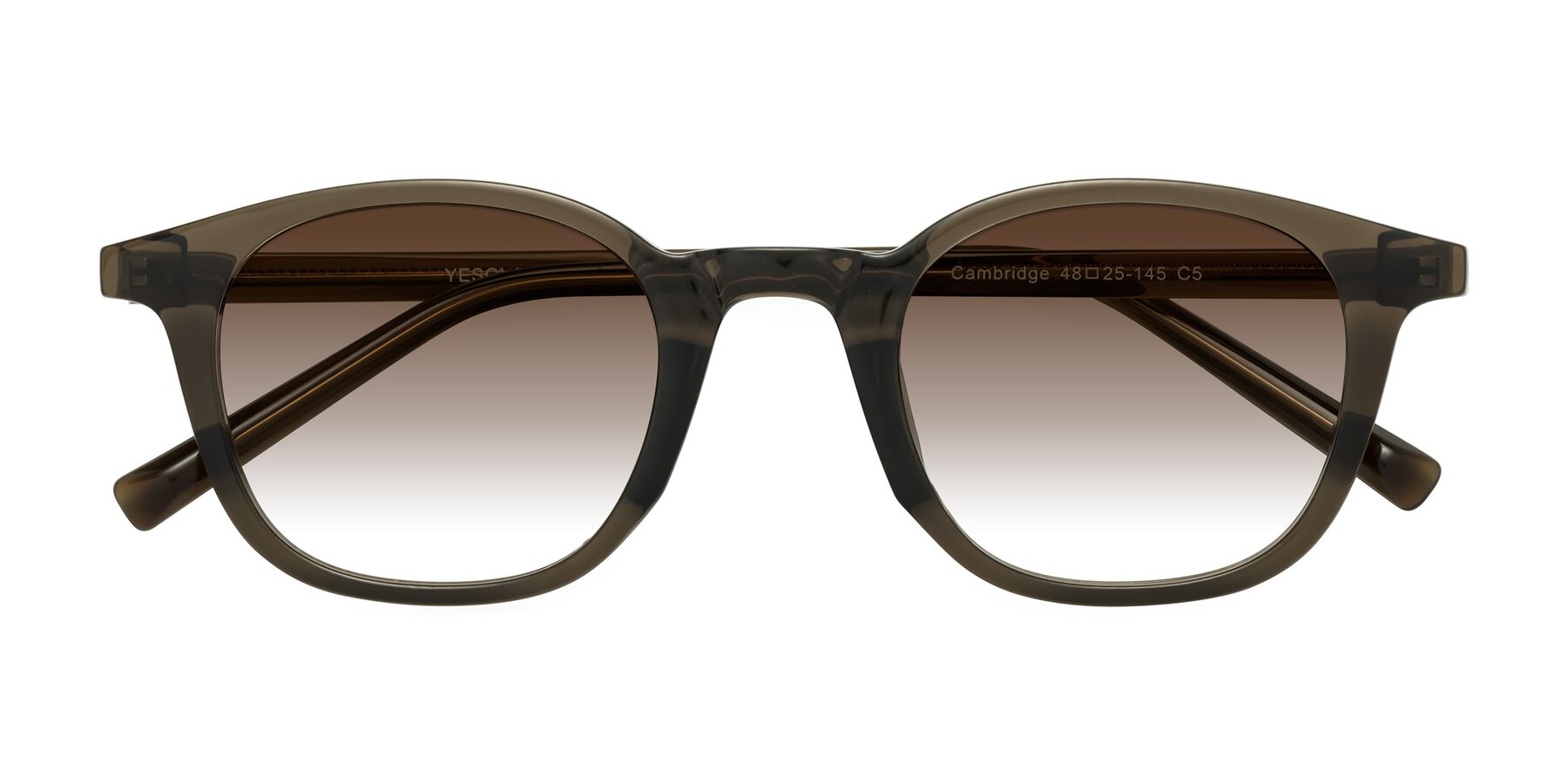 Folded Front of Cambridge in Coffee with Brown Gradient Lenses