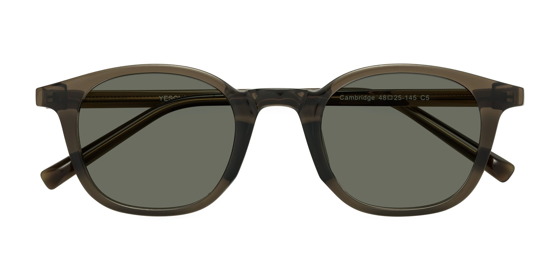 Folded Front of Cambridge in Coffee with Gray Polarized Lenses