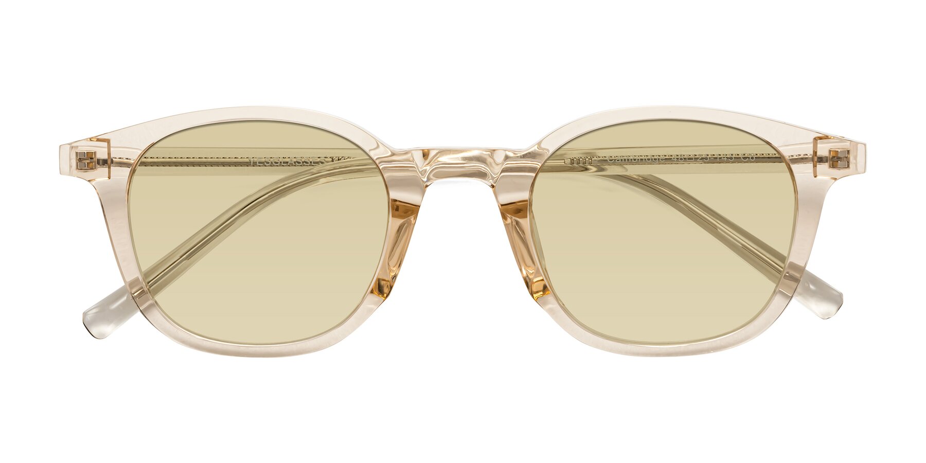 Folded Front of Cambridge in Champagne with Light Champagne Tinted Lenses