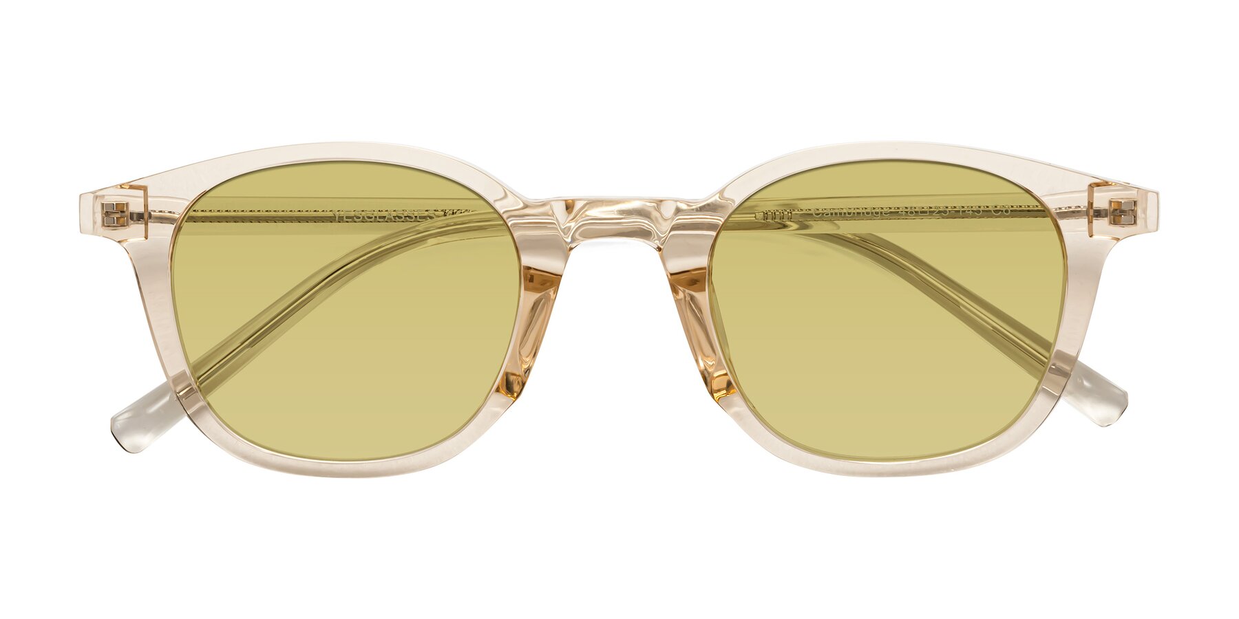 Folded Front of Cambridge in Champagne with Medium Champagne Tinted Lenses