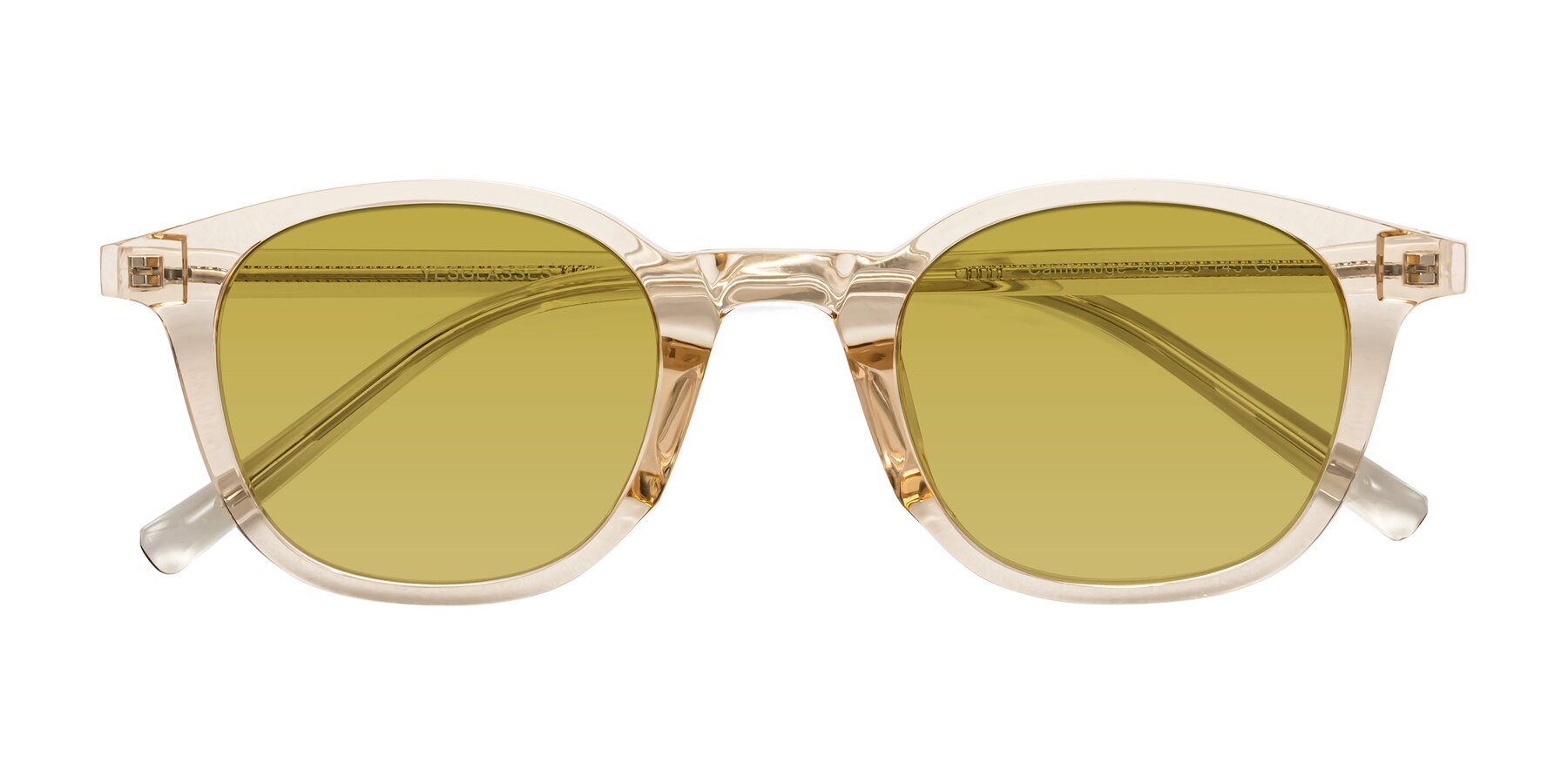 Folded Front of Cambridge in Champagne with Champagne Tinted Lenses