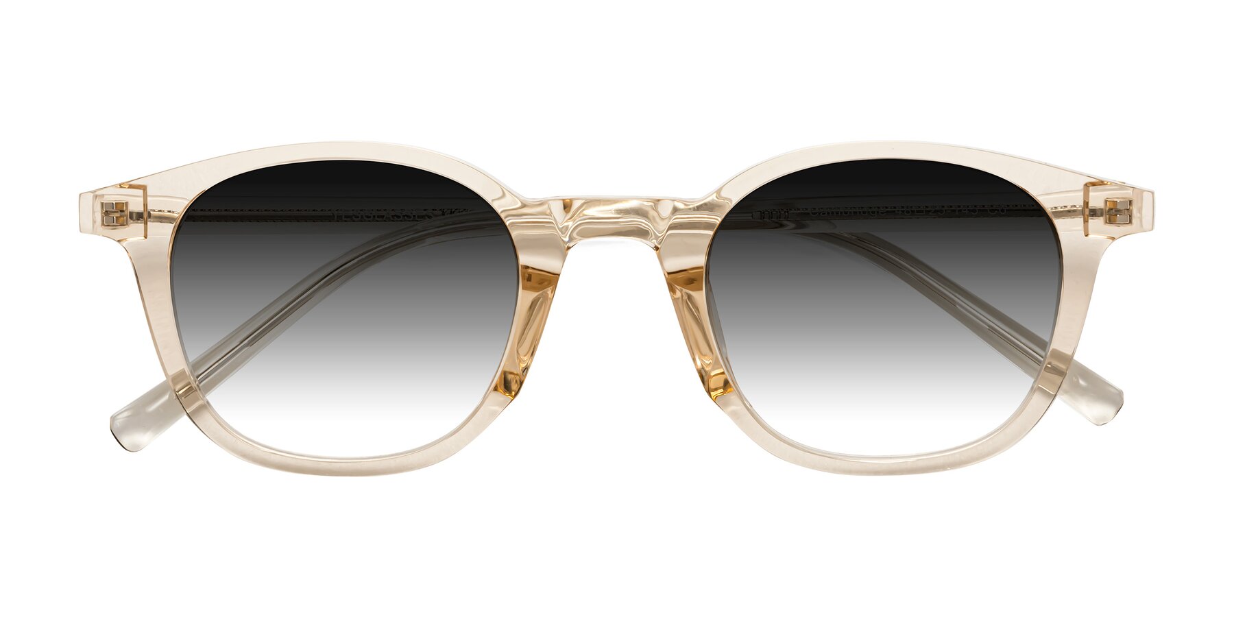 Folded Front of Cambridge in Champagne with Gray Gradient Lenses