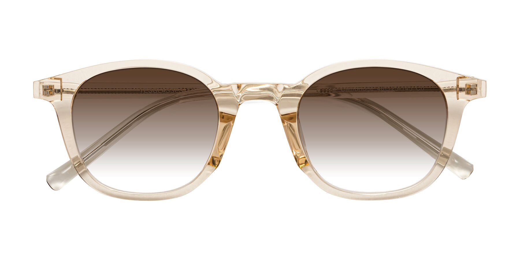 Folded Front of Cambridge in Champagne with Brown Gradient Lenses