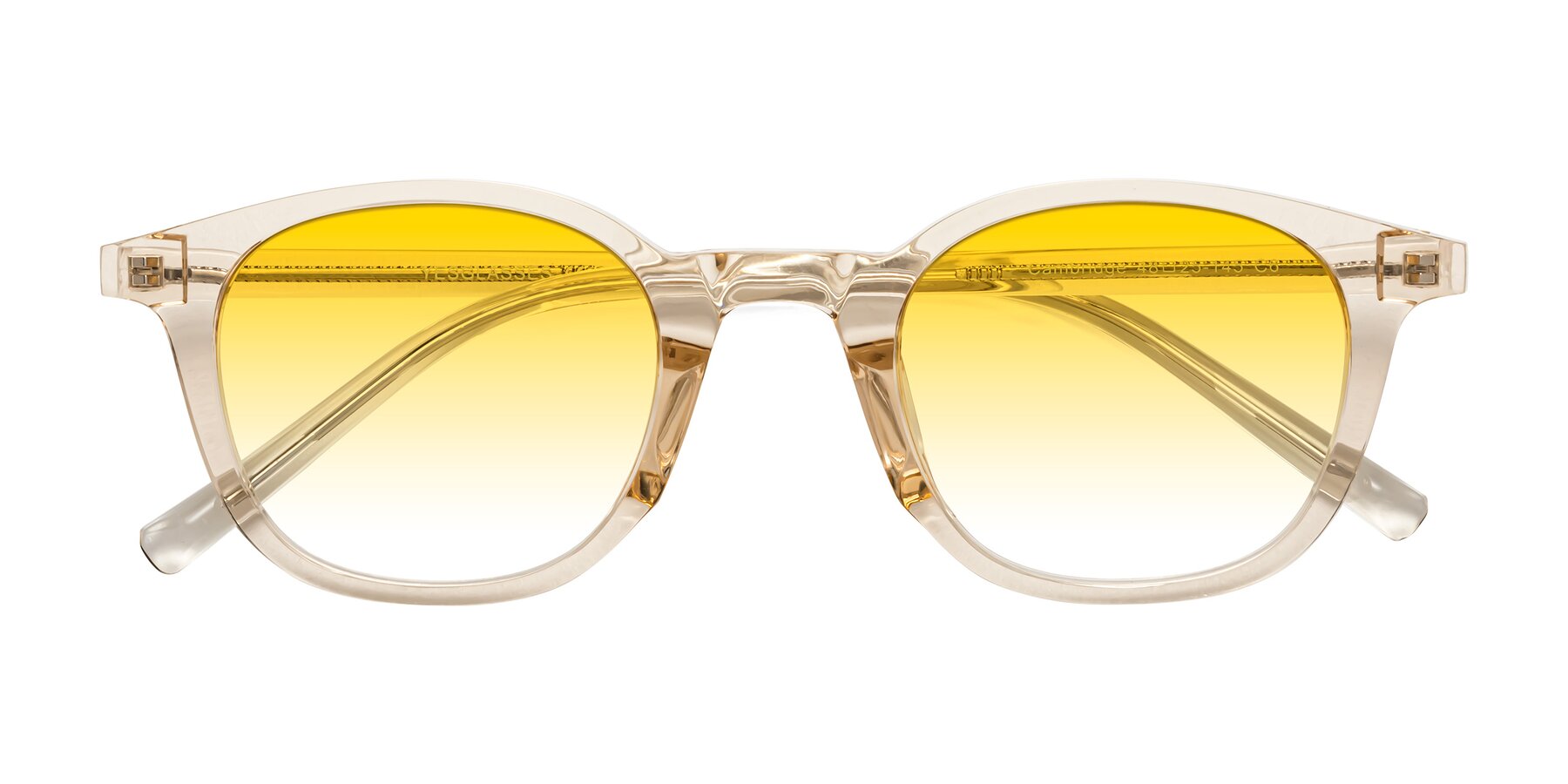 Folded Front of Cambridge in Champagne with Yellow Gradient Lenses