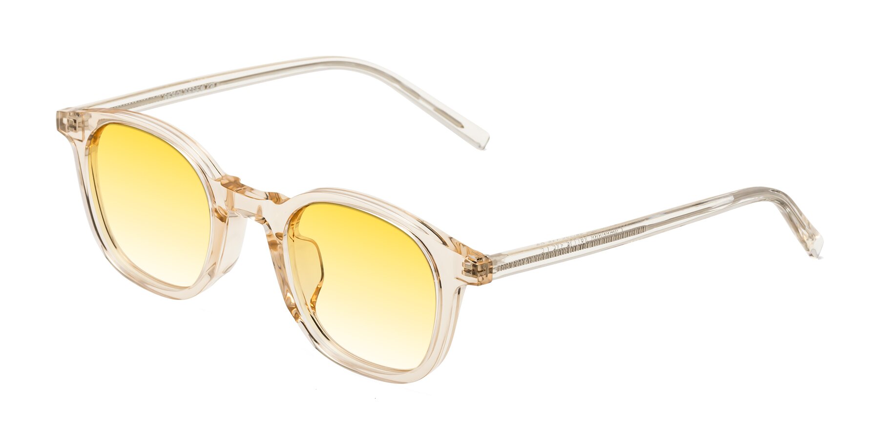 Angle of Cambridge in Champagne with Yellow Gradient Lenses