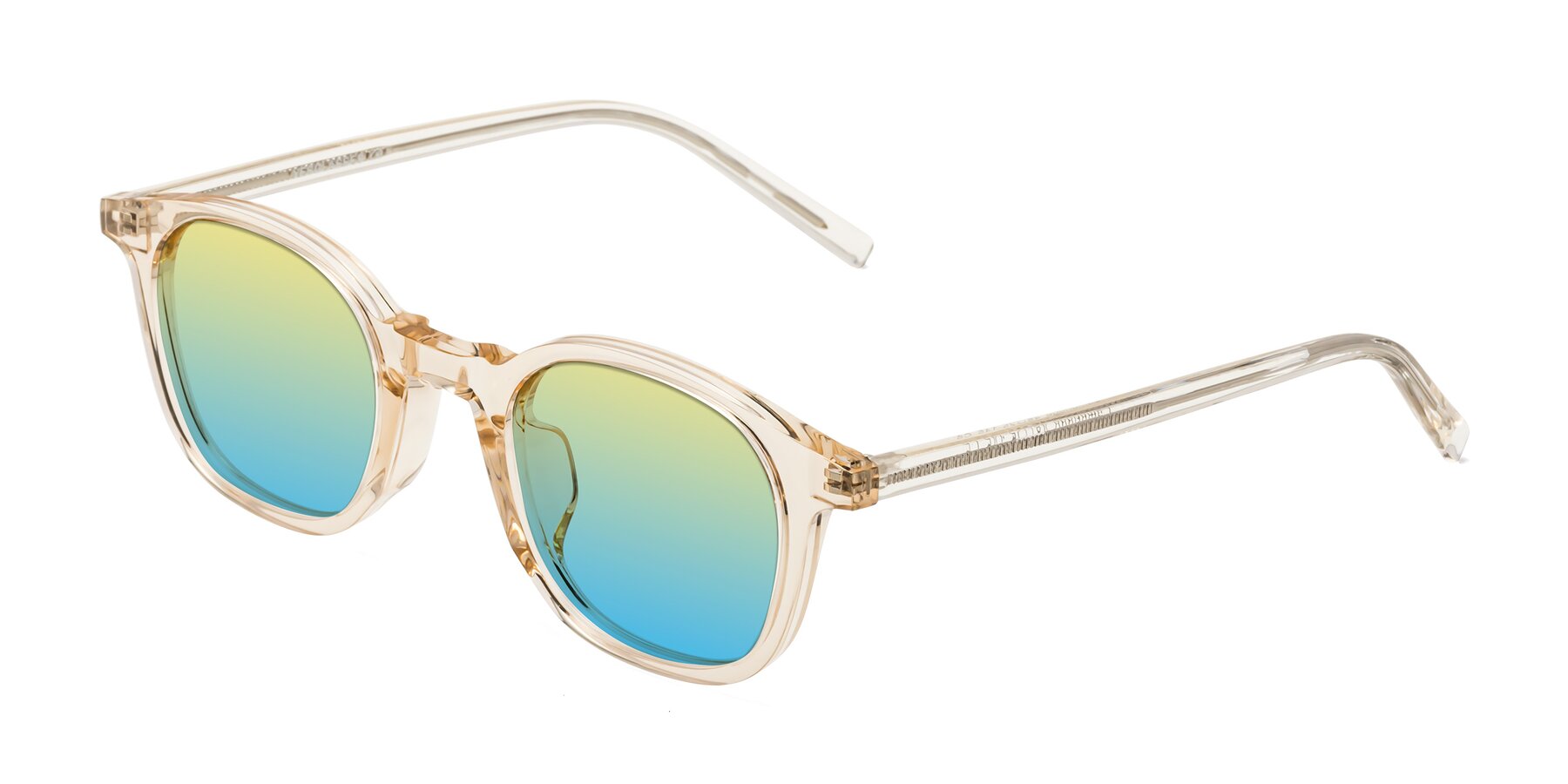 Angle of Cambridge in Champagne with Yellow / Blue Gradient Lenses