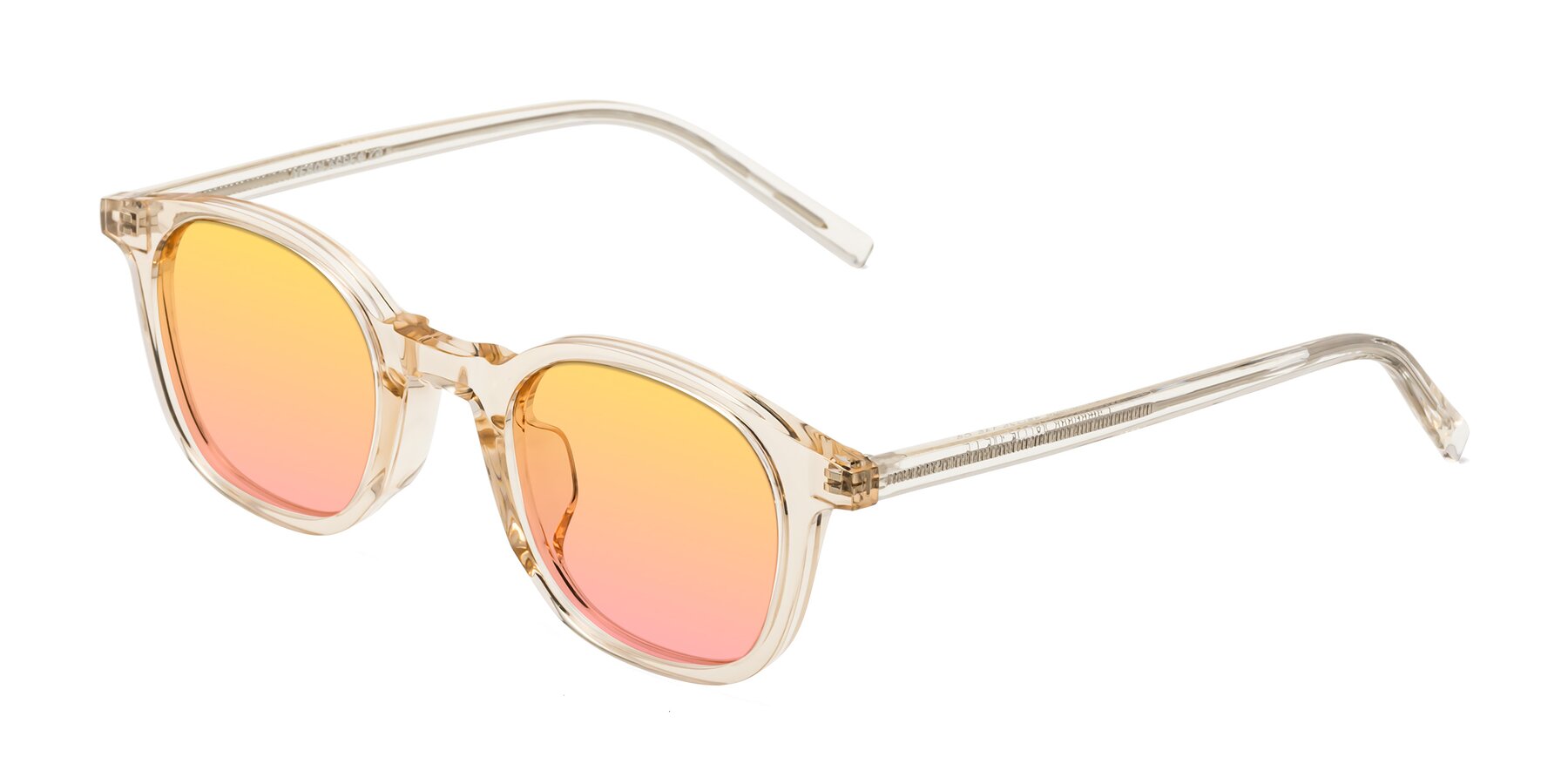 Angle of Cambridge in Champagne with Yellow / Pink Gradient Lenses