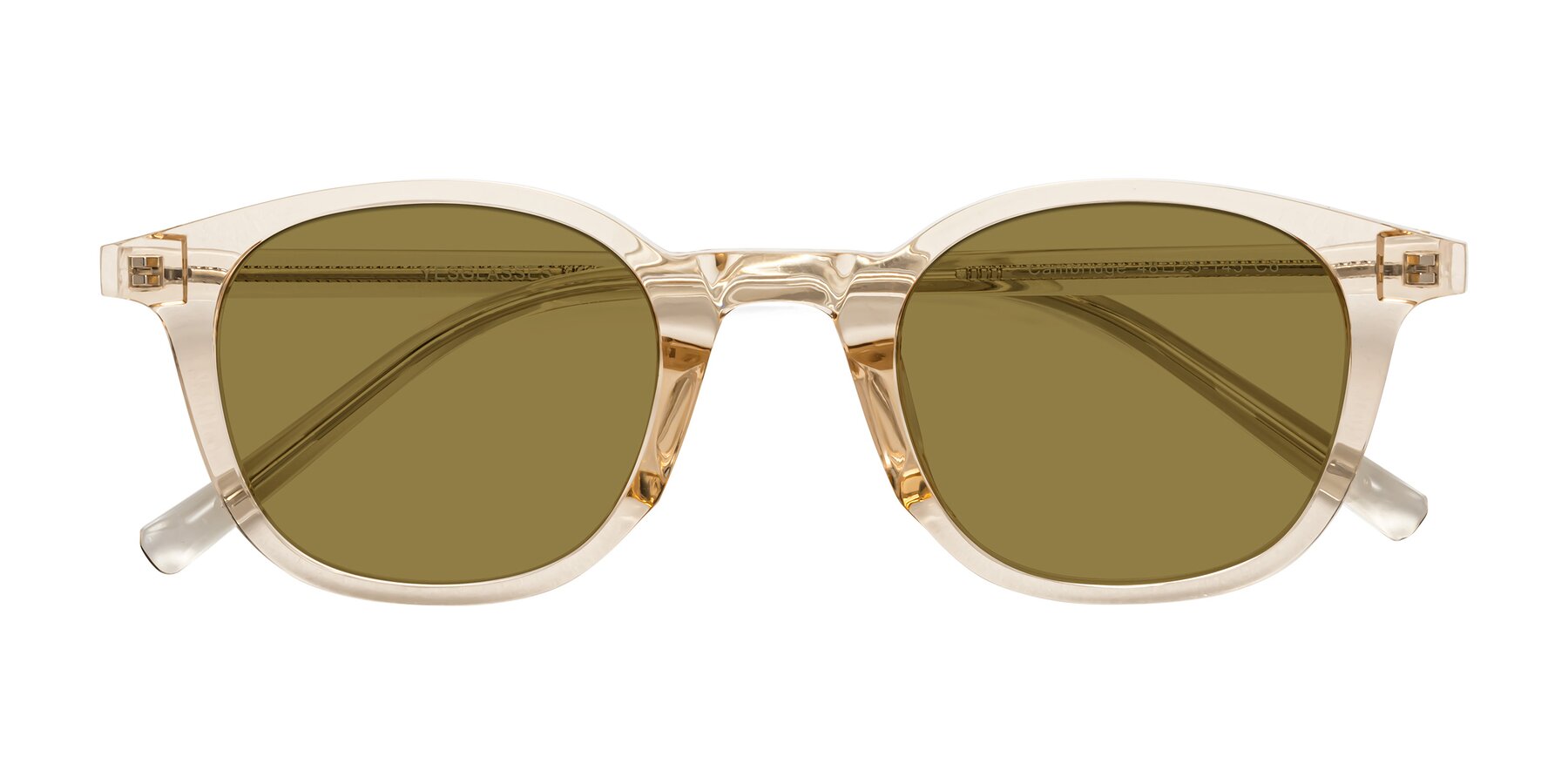 Folded Front of Cambridge in Champagne with Brown Polarized Lenses