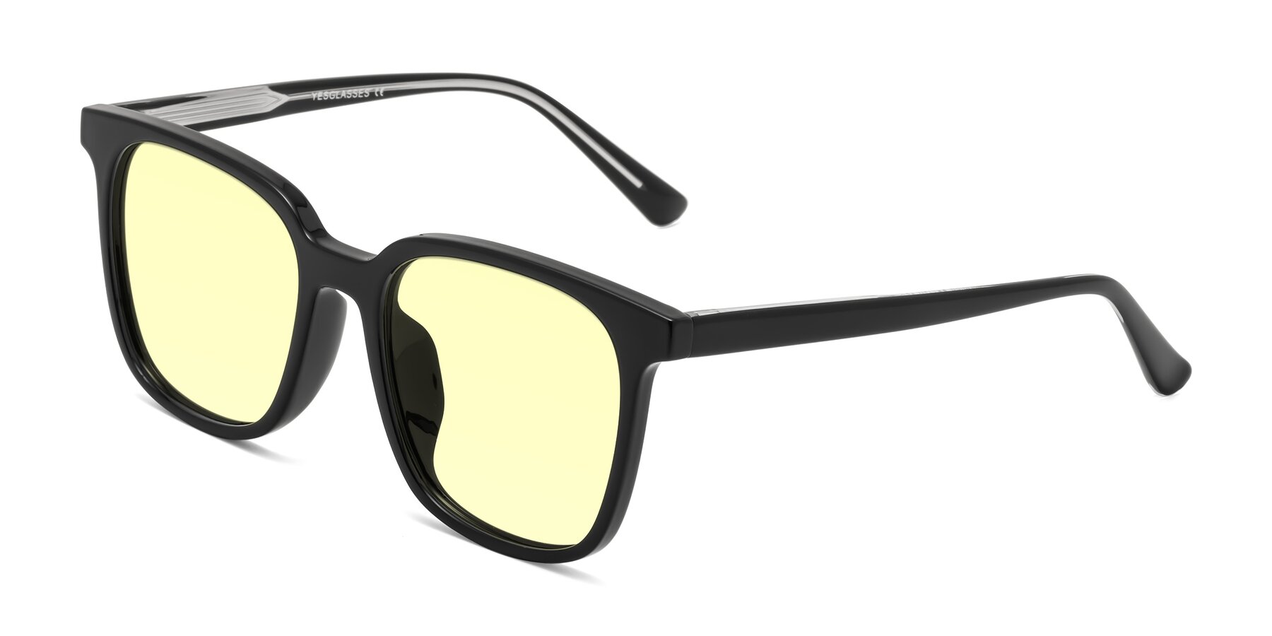 Angle of Jasmine in Black with Light Yellow Tinted Lenses