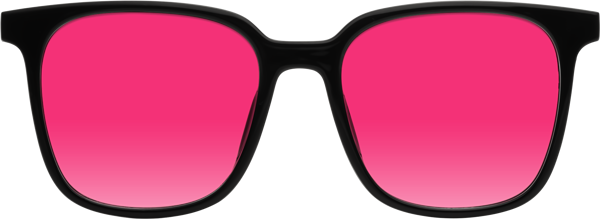 Oversized Plastic Square Frame Red-Pink Gradient Sunglasses for Women main image 0