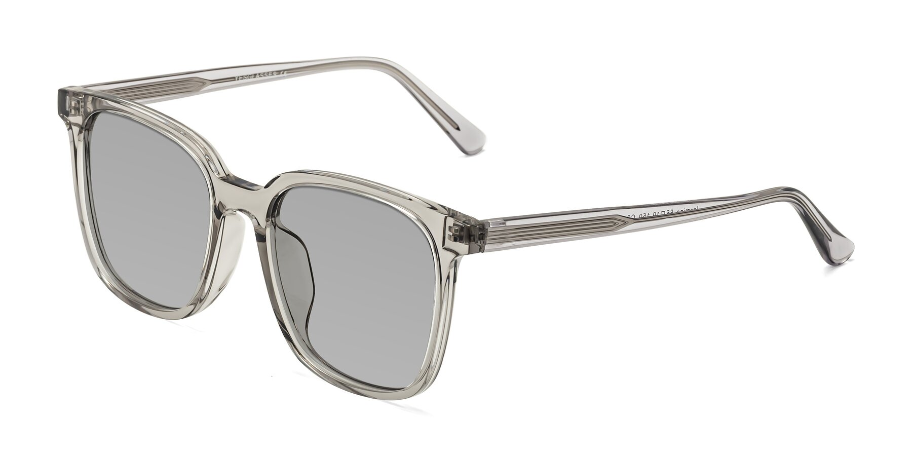 Angle of Jasmine in Translucent Gray with Light Gray Tinted Lenses