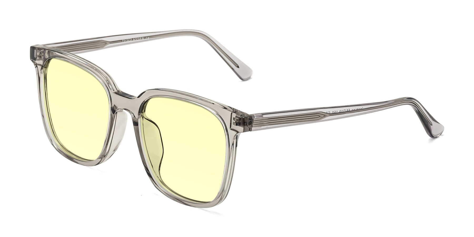 Angle of Jasmine in Translucent Gray with Light Yellow Tinted Lenses