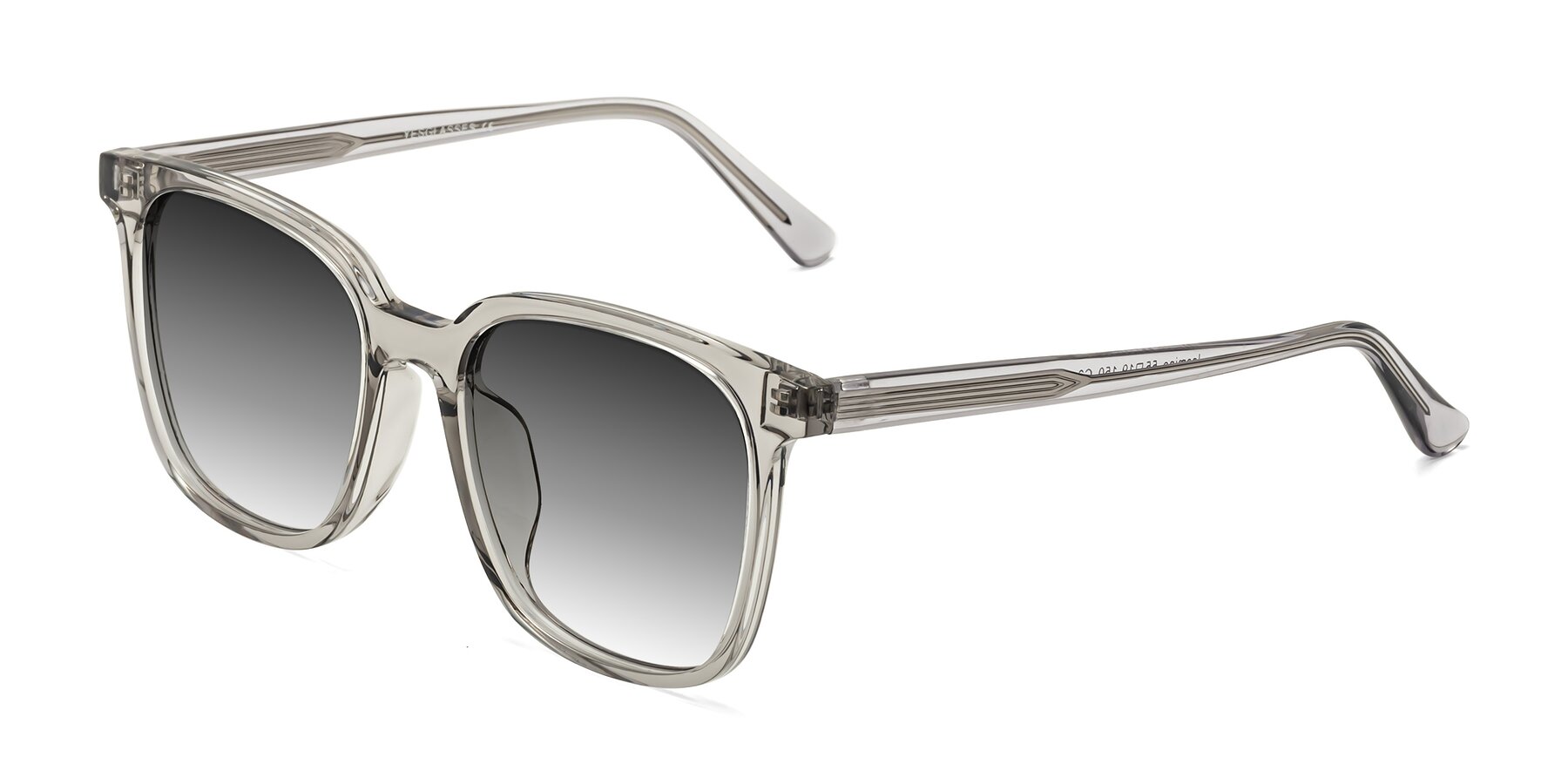 Angle of Jasmine in Translucent Gray with Gray Gradient Lenses