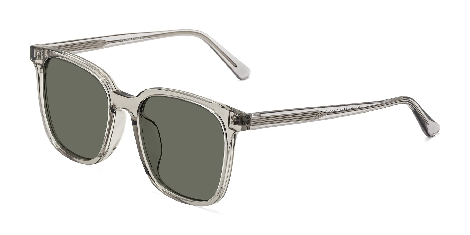 Angle of Jasmine in Translucent Gray with Gray Polarized Lenses