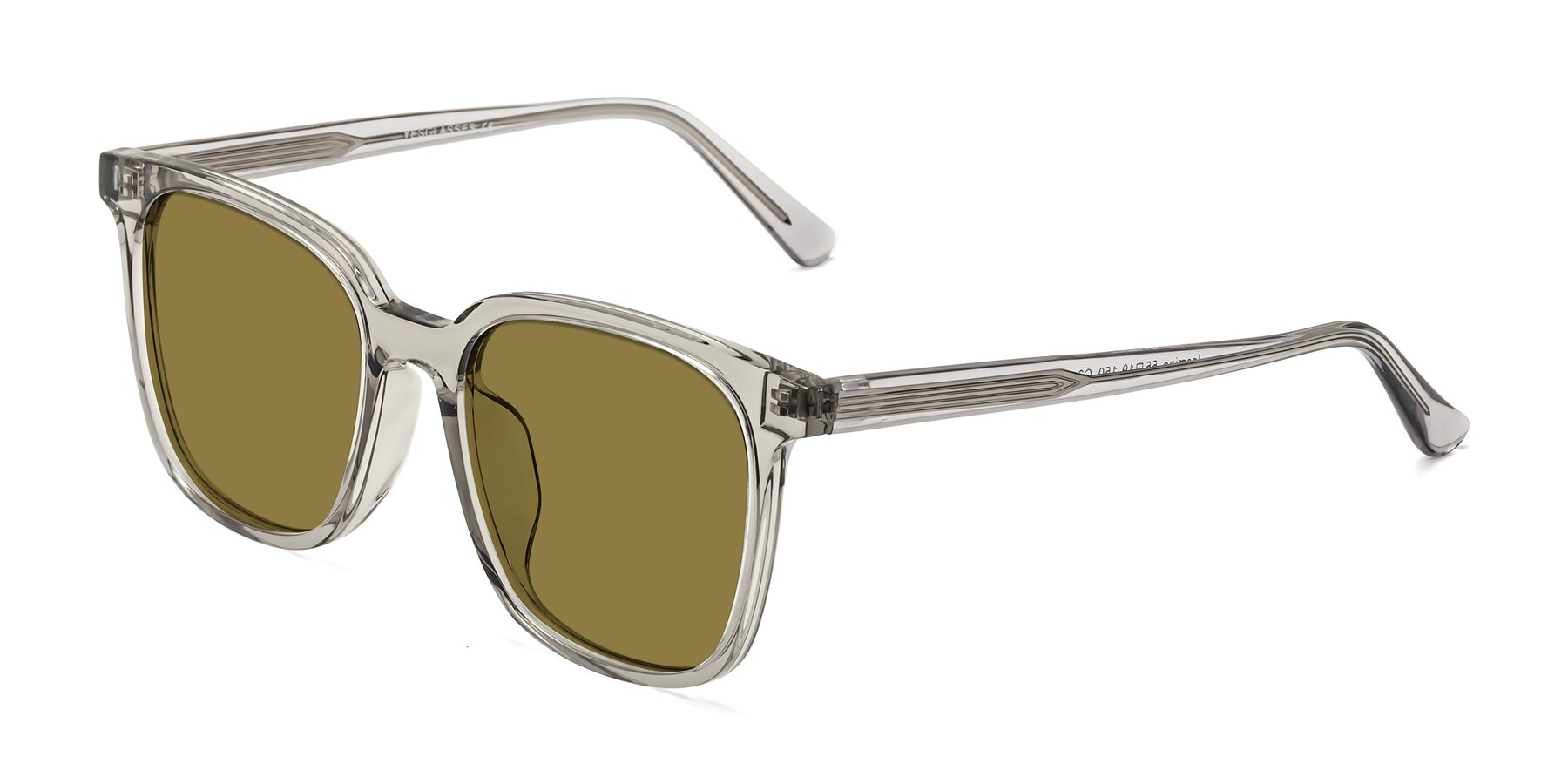 Angle of Jasmine in Translucent Gray with Brown Polarized Lenses