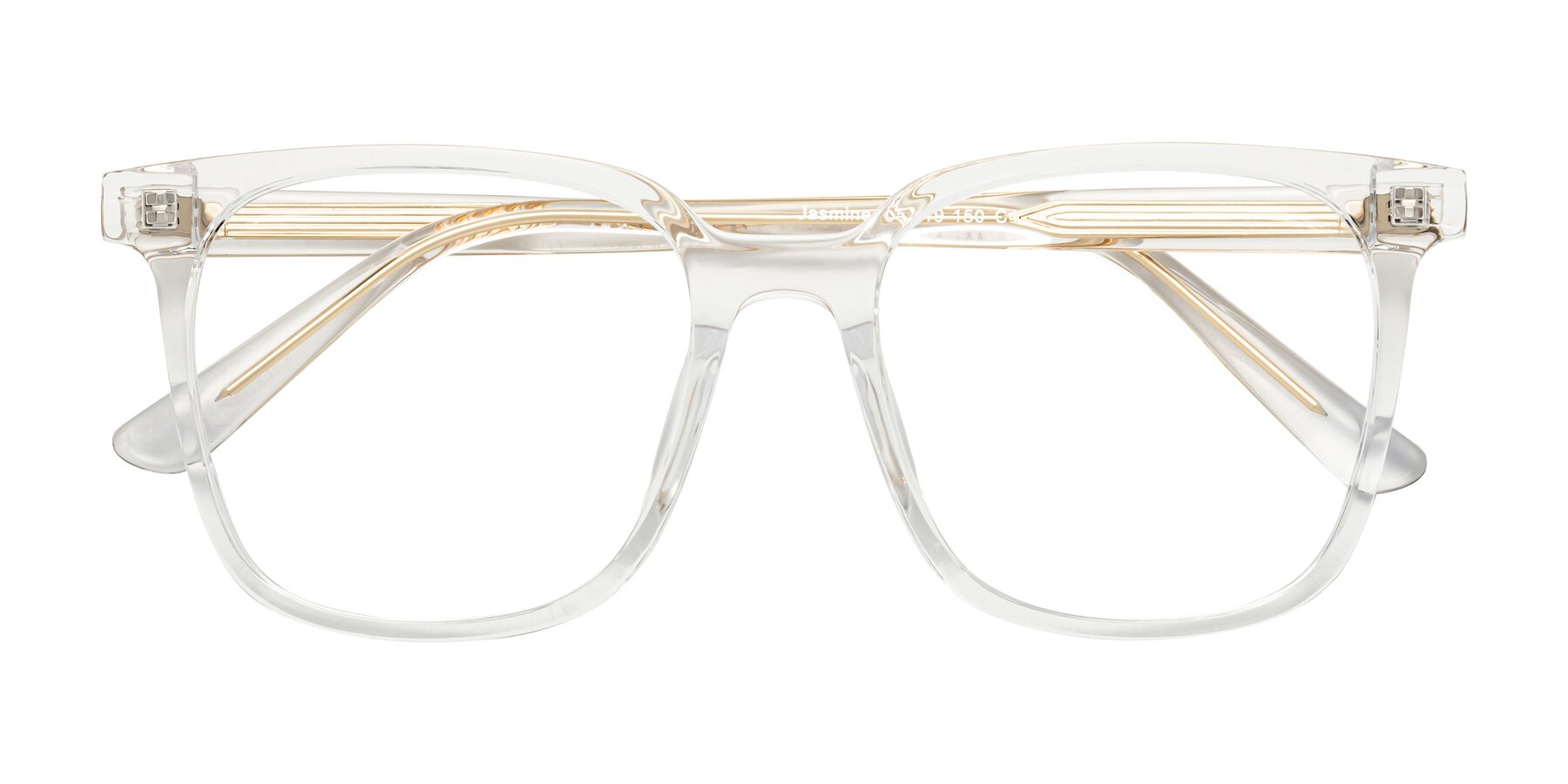 Folded Front of Jasmine in Clear with Clear Eyeglass Lenses