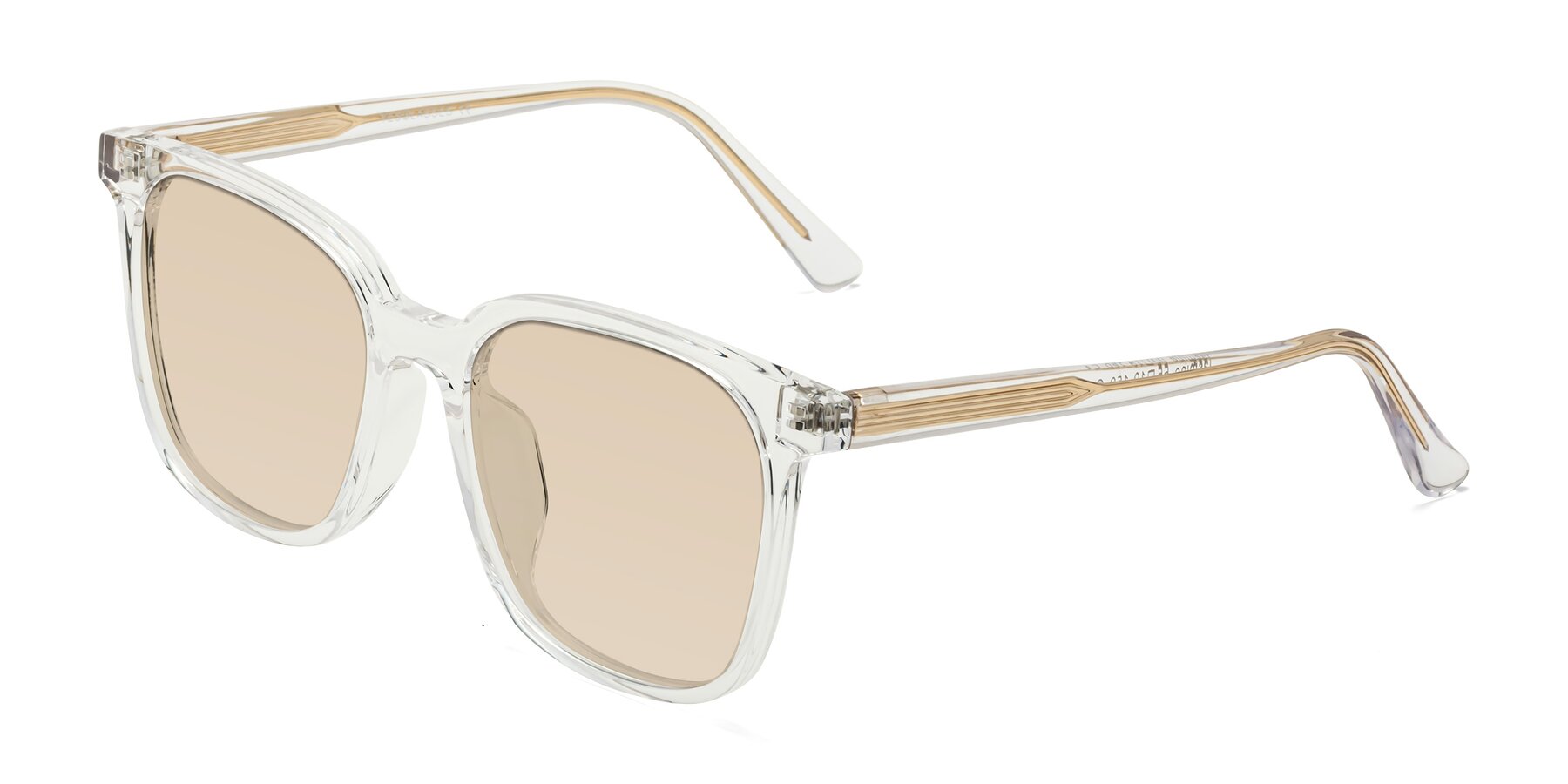 Angle of Jasmine in Clear with Light Brown Tinted Lenses