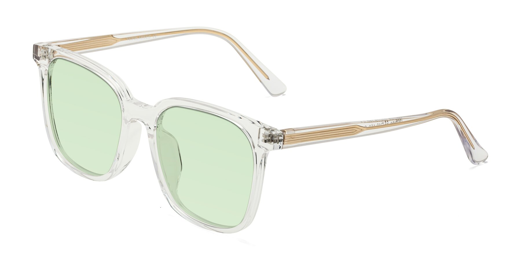 Angle of Jasmine in Clear with Light Green Tinted Lenses