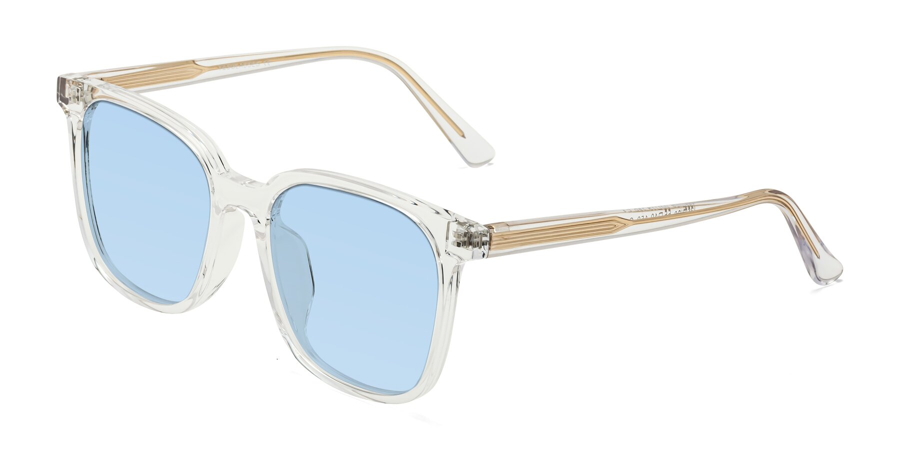 Angle of Jasmine in Clear with Light Blue Tinted Lenses