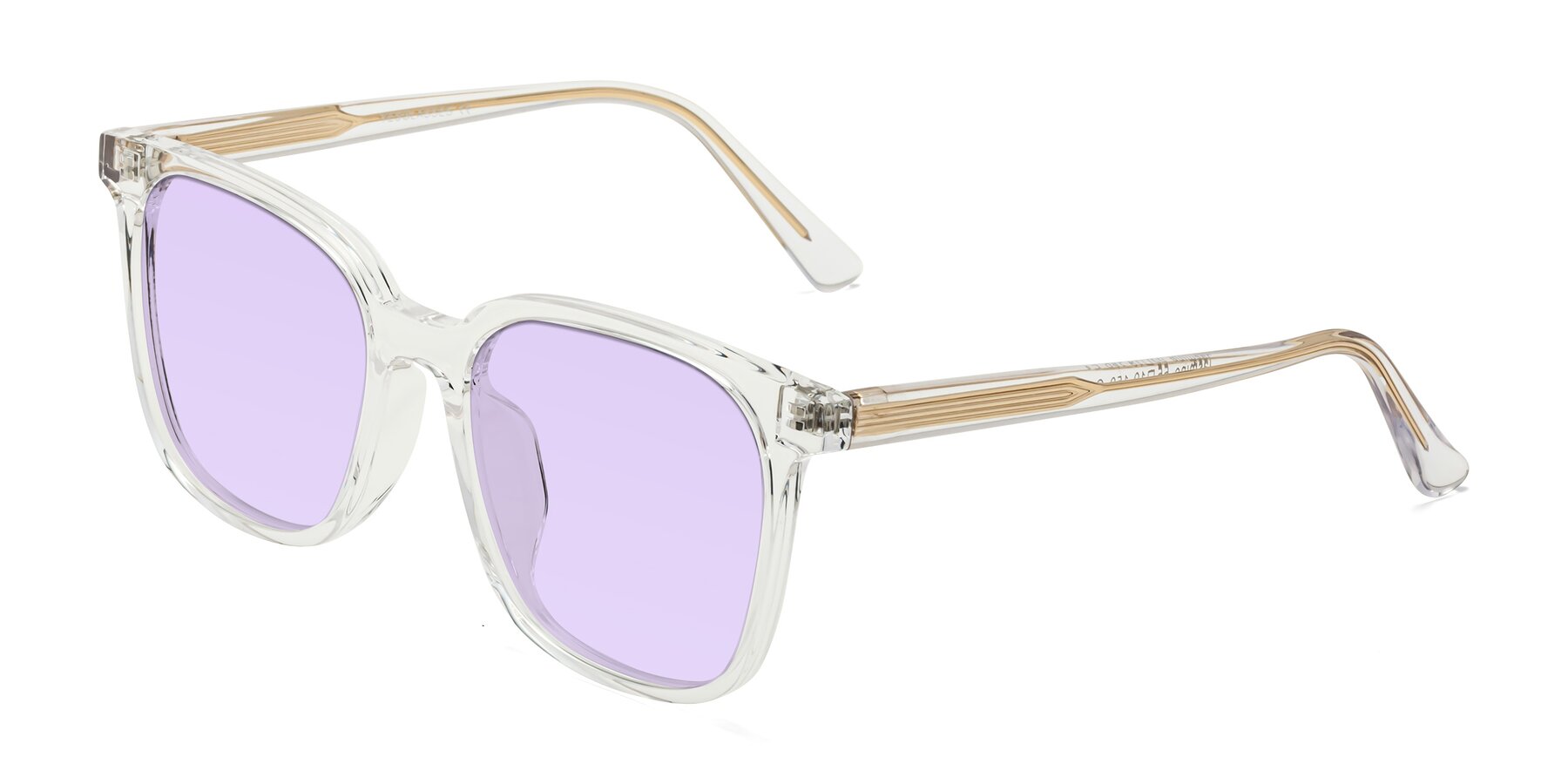 Angle of Jasmine in Clear with Light Purple Tinted Lenses