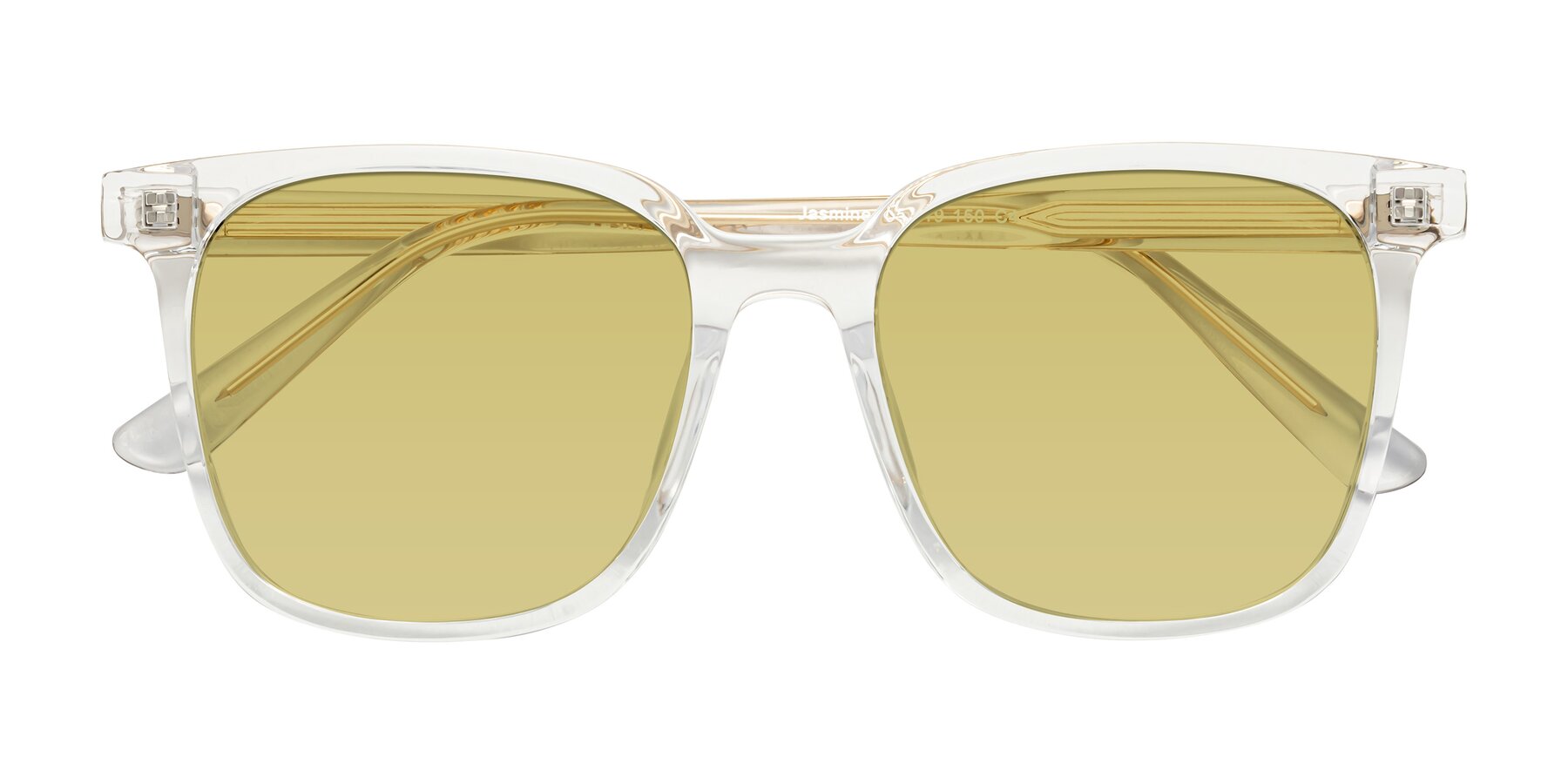 Folded Front of Jasmine in Clear with Medium Champagne Tinted Lenses