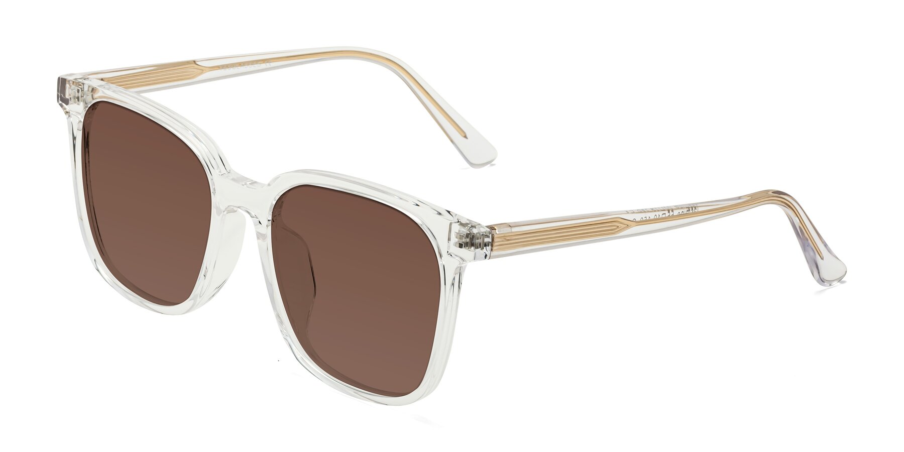 Angle of Jasmine in Clear with Brown Tinted Lenses