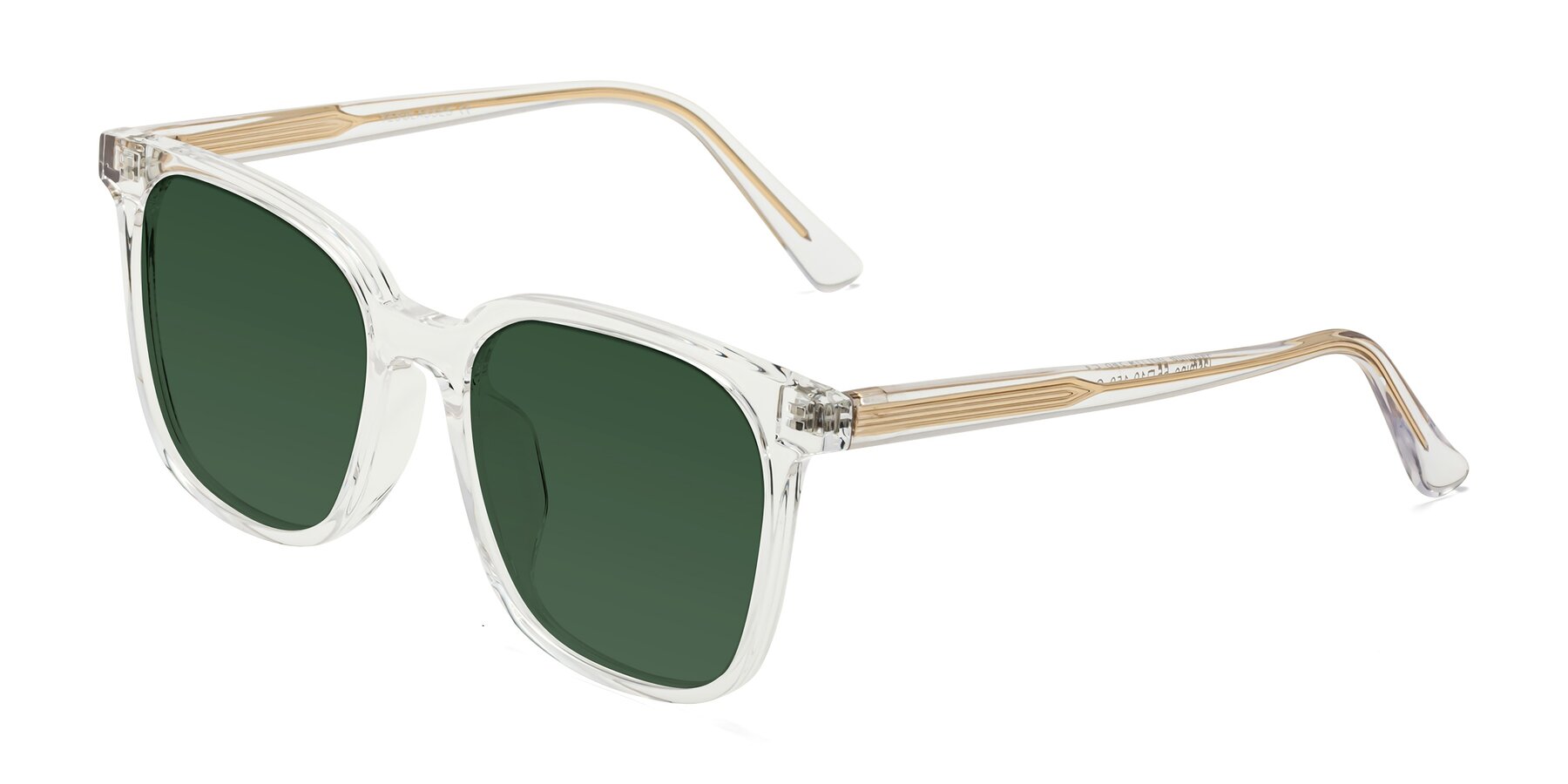 Angle of Jasmine in Clear with Green Tinted Lenses