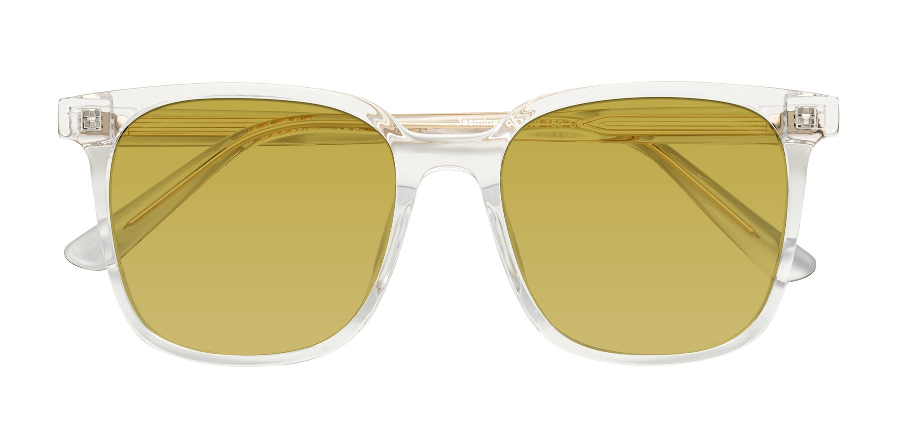 Folded Front of Jasmine in Clear with Champagne Tinted Lenses