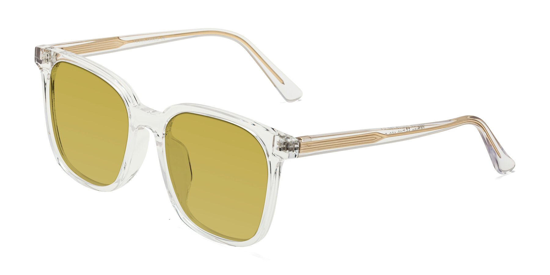 Angle of Jasmine in Clear with Champagne Tinted Lenses