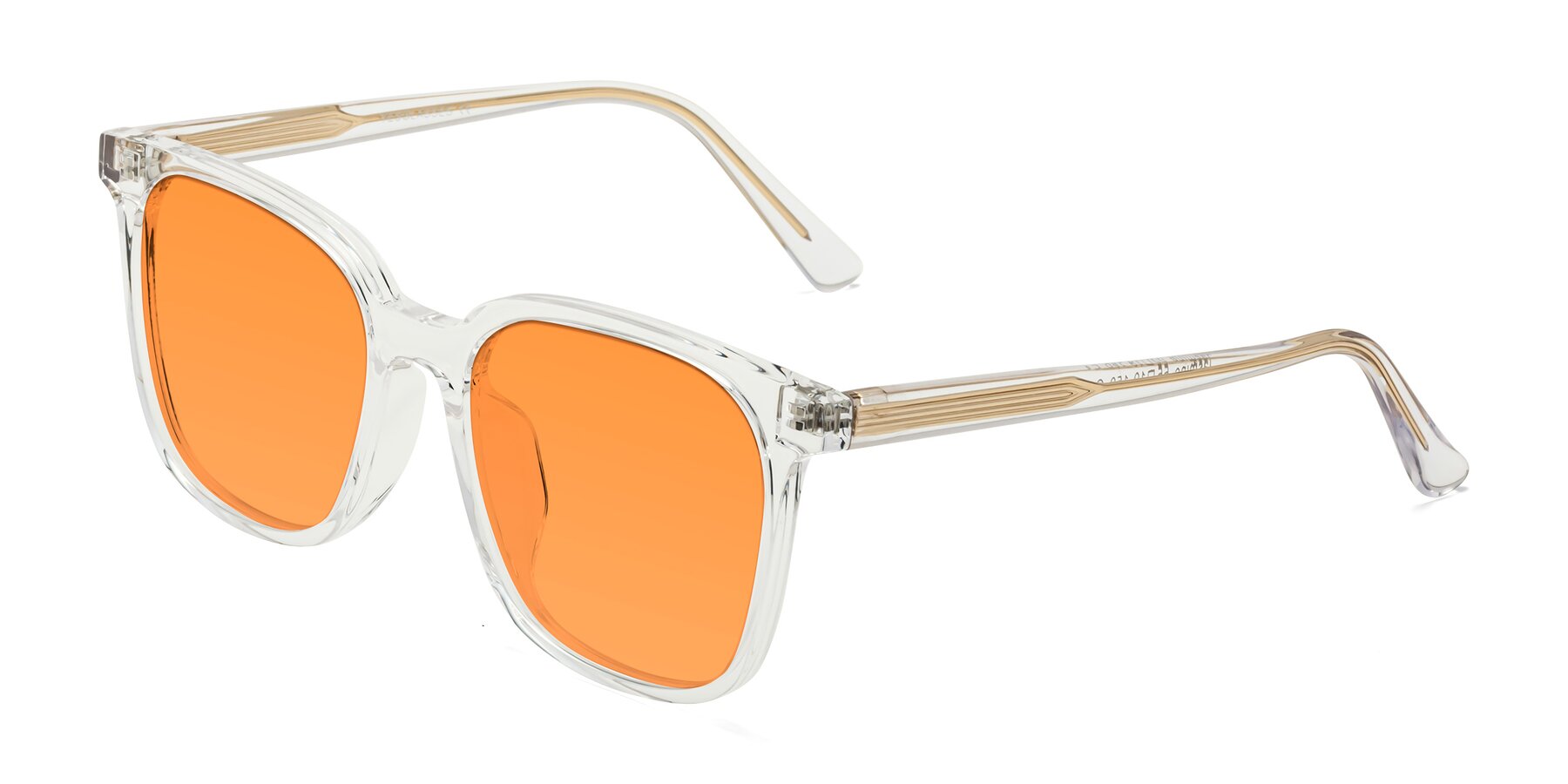 Angle of Jasmine in Clear with Orange Tinted Lenses