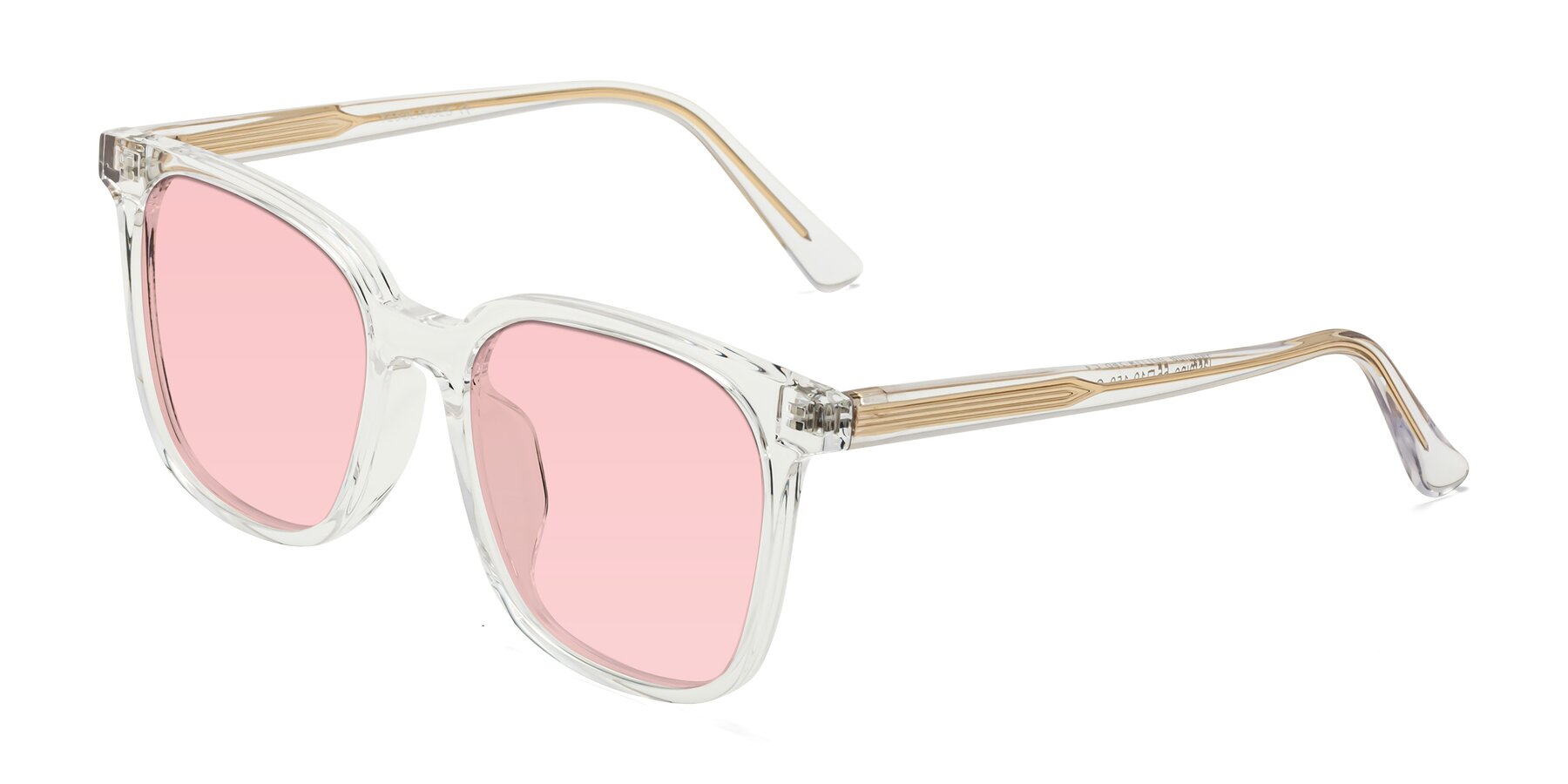 Angle of Jasmine in Clear with Light Garnet Tinted Lenses