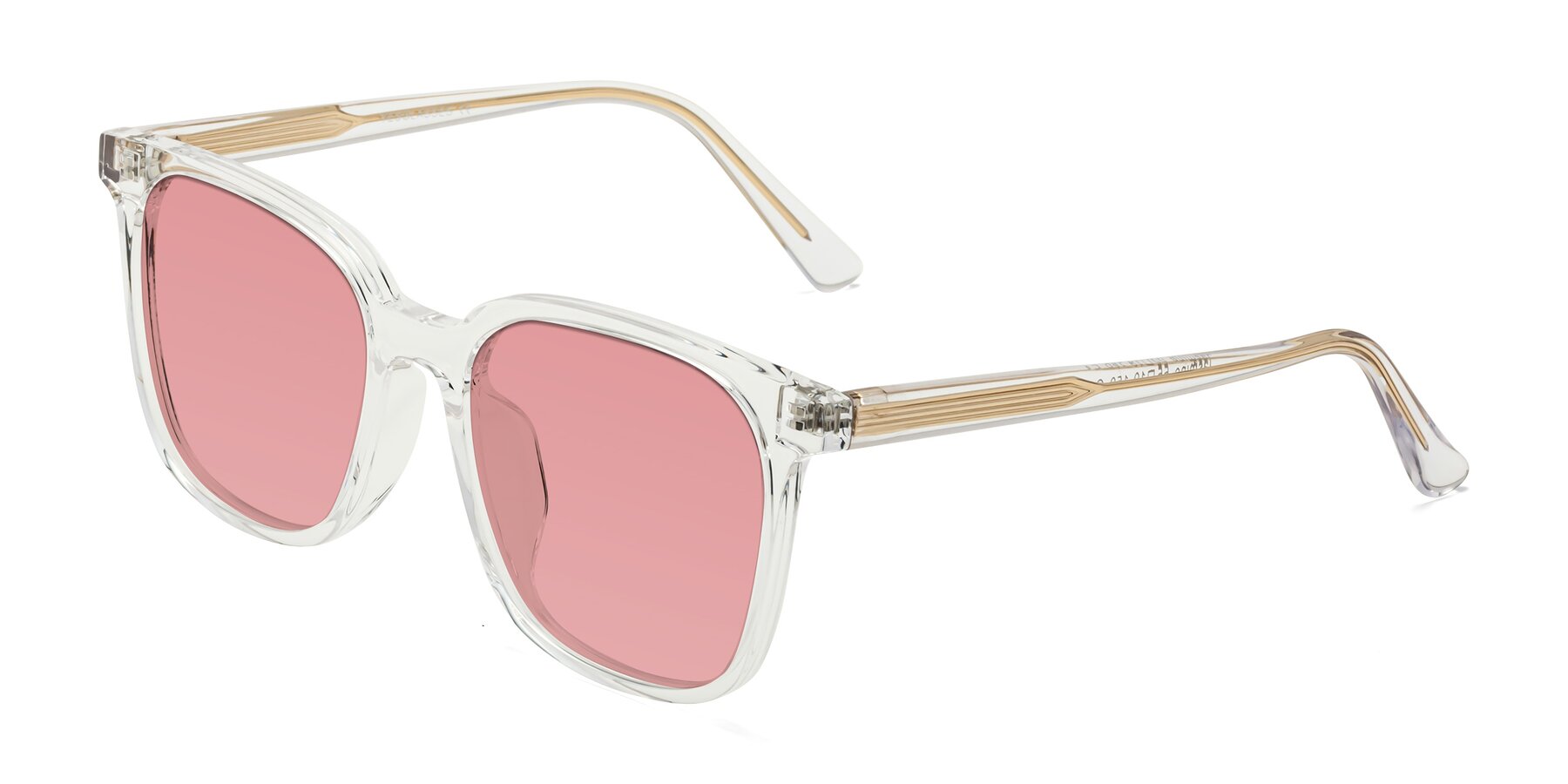 Angle of Jasmine in Clear with Medium Garnet Tinted Lenses