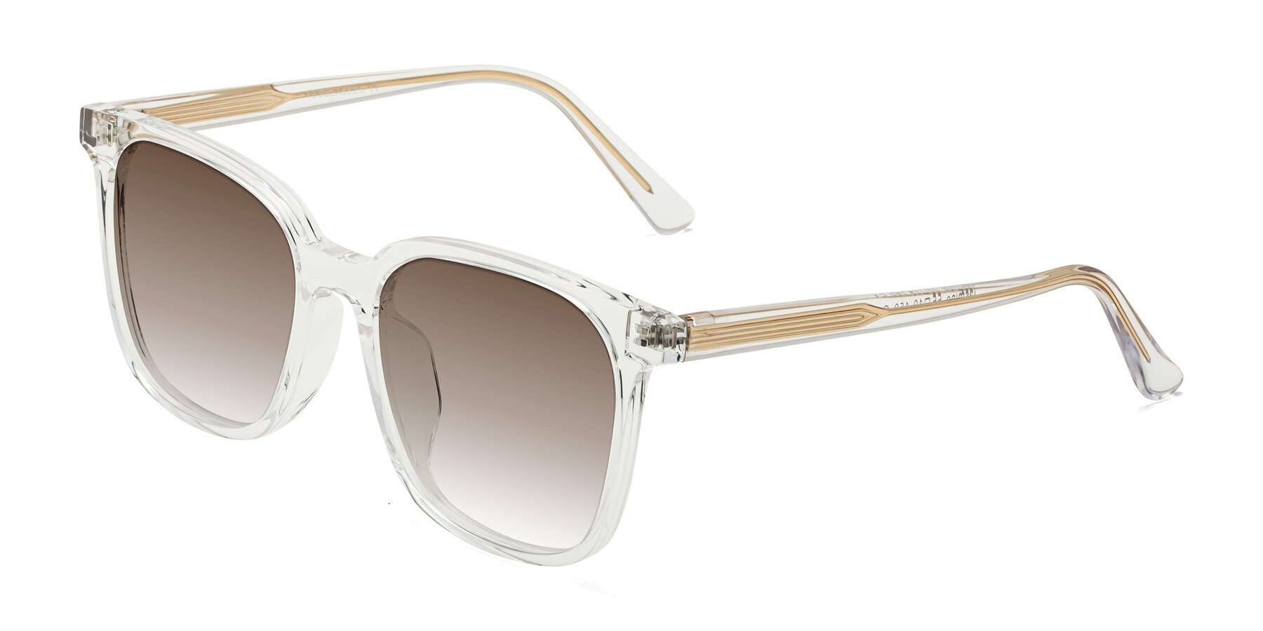 Angle of Jasmine in Clear with Brown Gradient Lenses