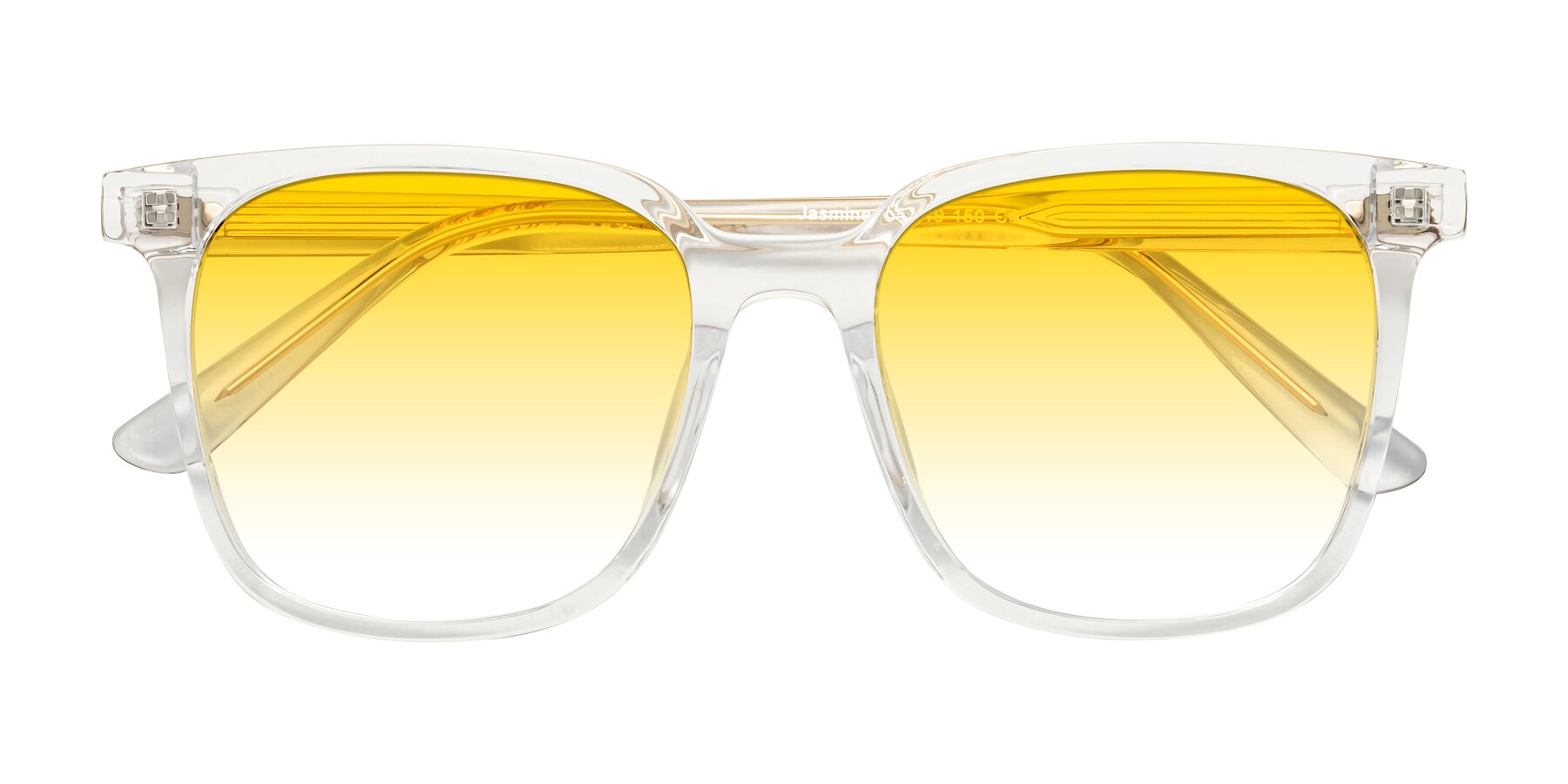 Folded Front of Jasmine in Clear with Yellow Gradient Lenses