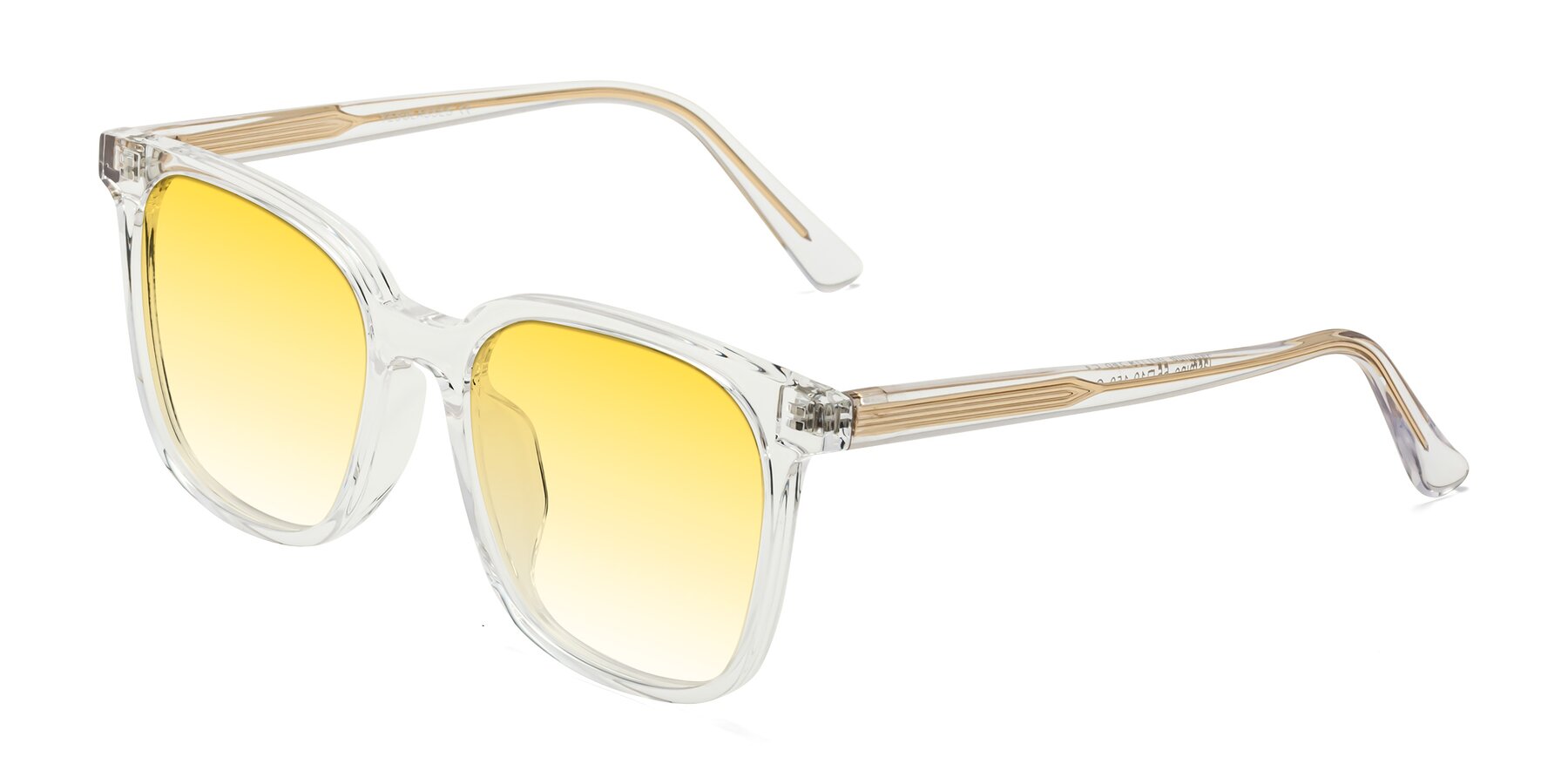 Angle of Jasmine in Clear with Yellow Gradient Lenses