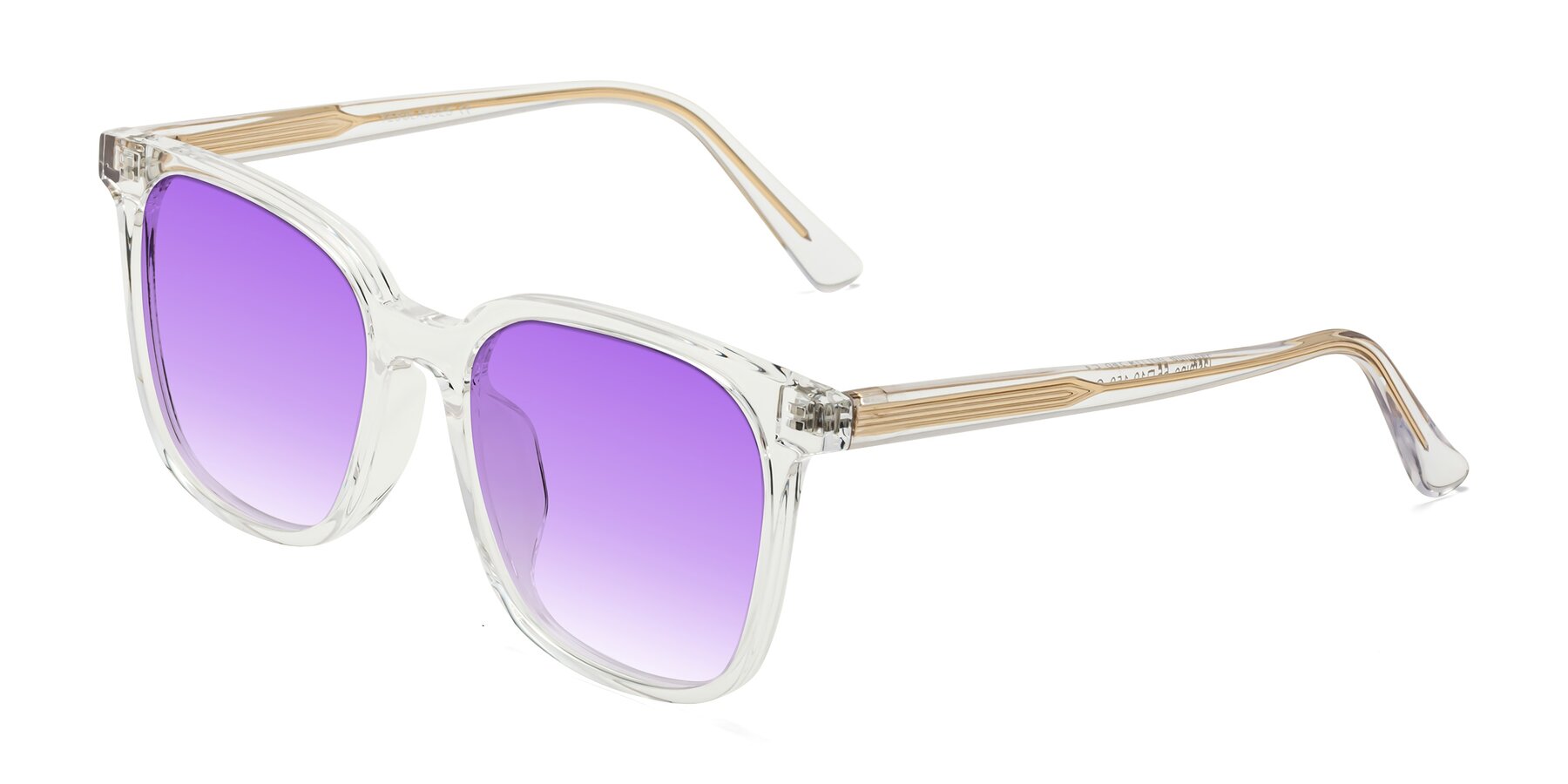 Angle of Jasmine in Clear with Purple Gradient Lenses