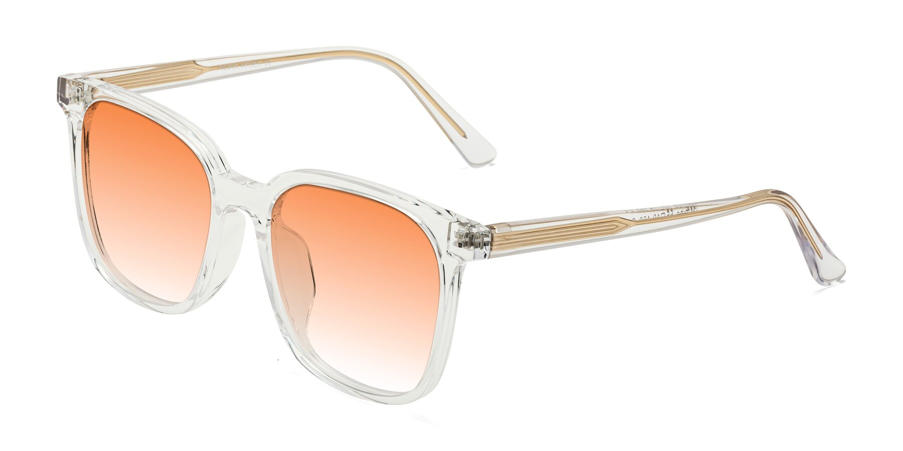 Angle of Jasmine in Clear with Orange Gradient Lenses