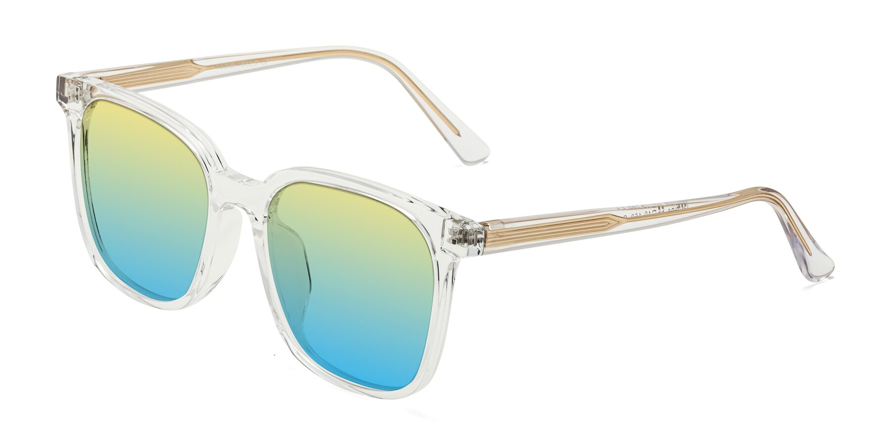 Angle of Jasmine in Clear with Yellow / Blue Gradient Lenses