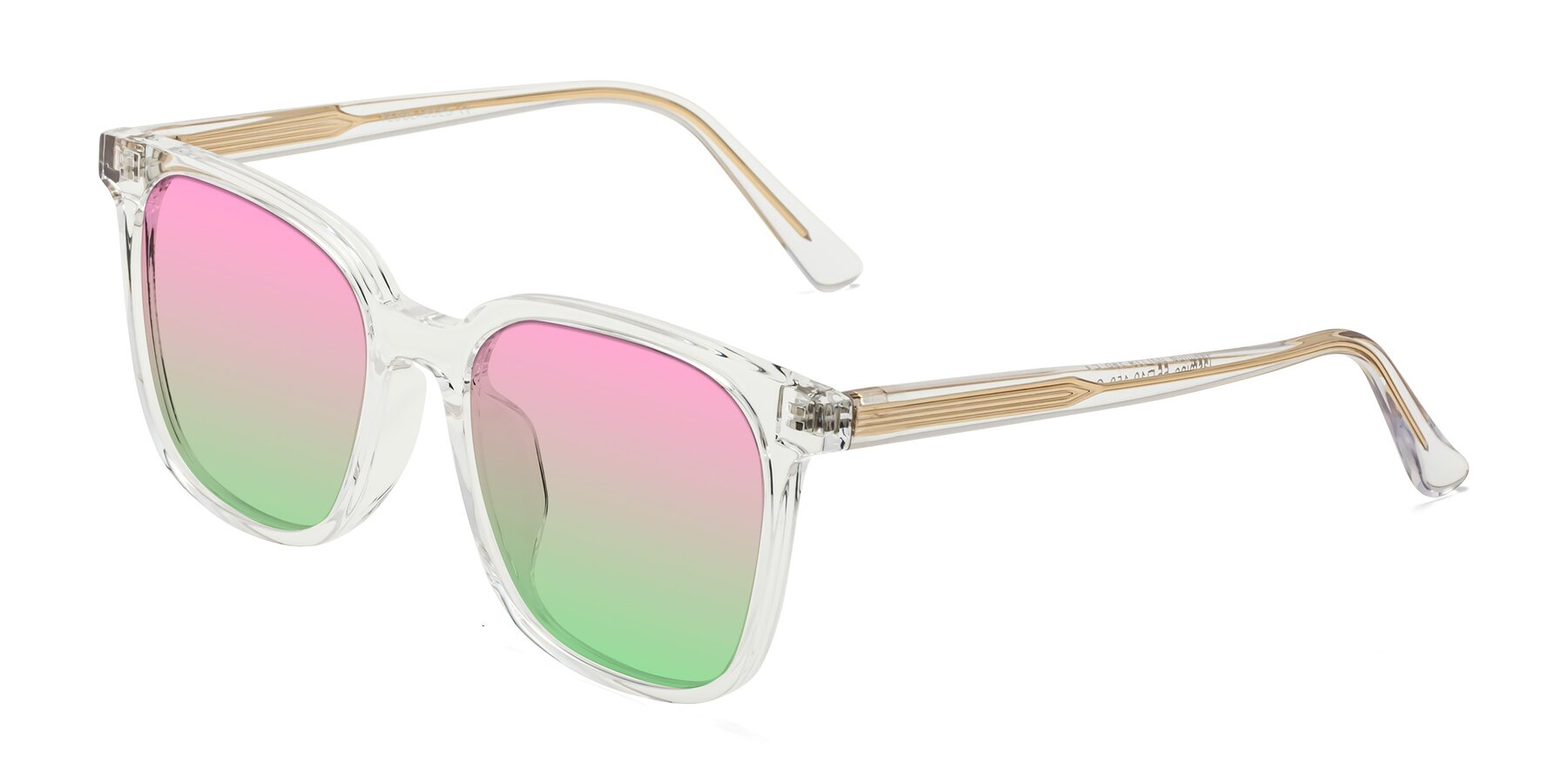 Angle of Jasmine in Clear with Pink / Green Gradient Lenses