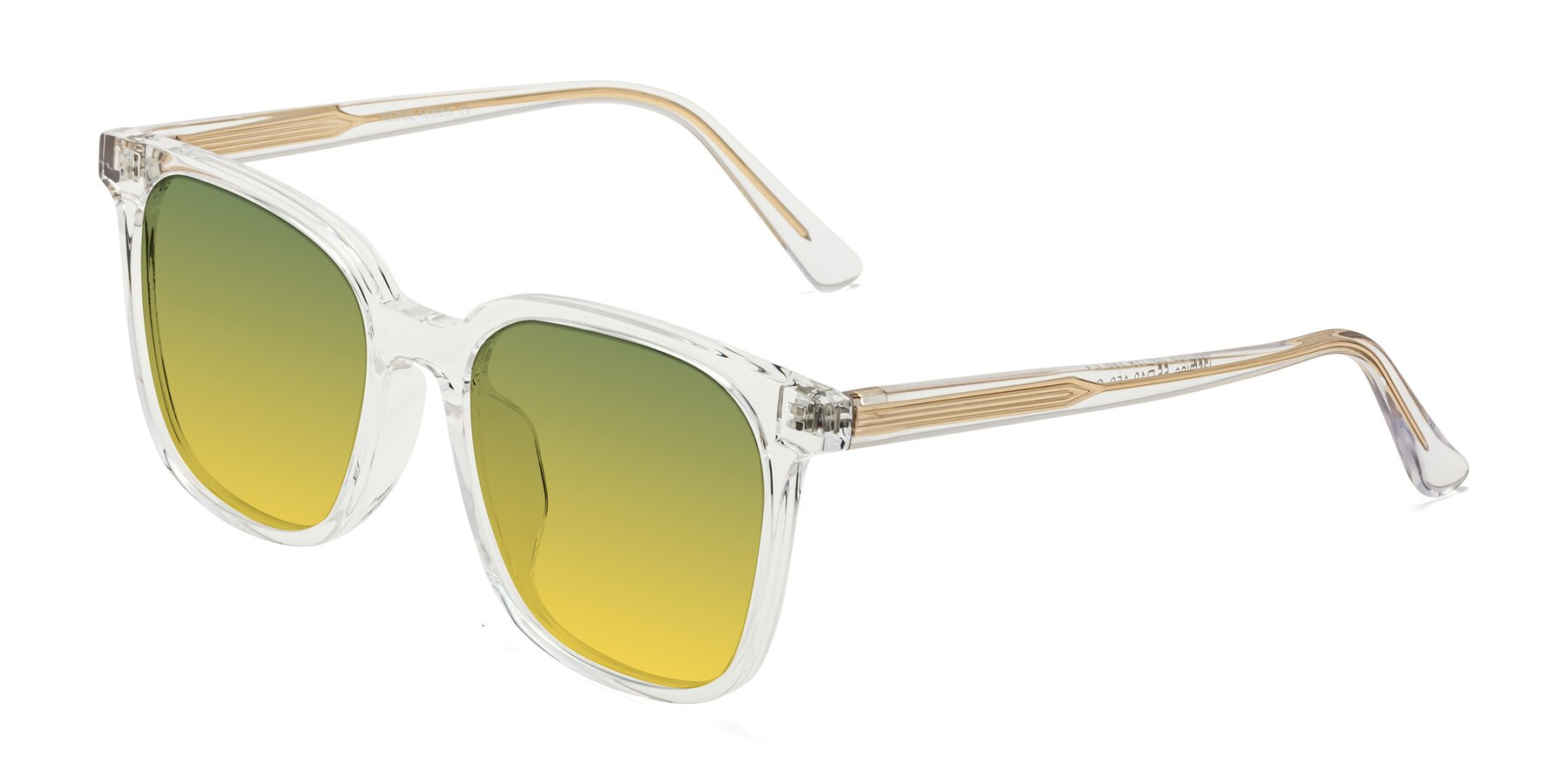 Angle of Jasmine in Clear with Green / Yellow Gradient Lenses