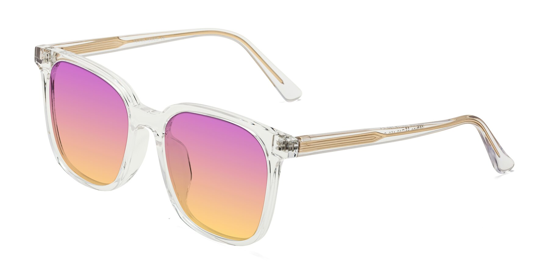 Angle of Jasmine in Clear with Purple / Yellow Gradient Lenses