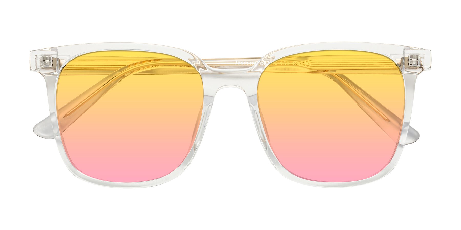 Folded Front of Jasmine in Clear with Yellow / Pink Gradient Lenses