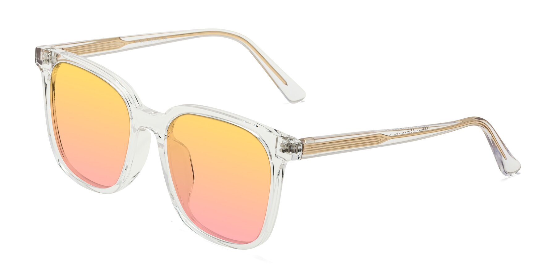 Angle of Jasmine in Clear with Yellow / Pink Gradient Lenses