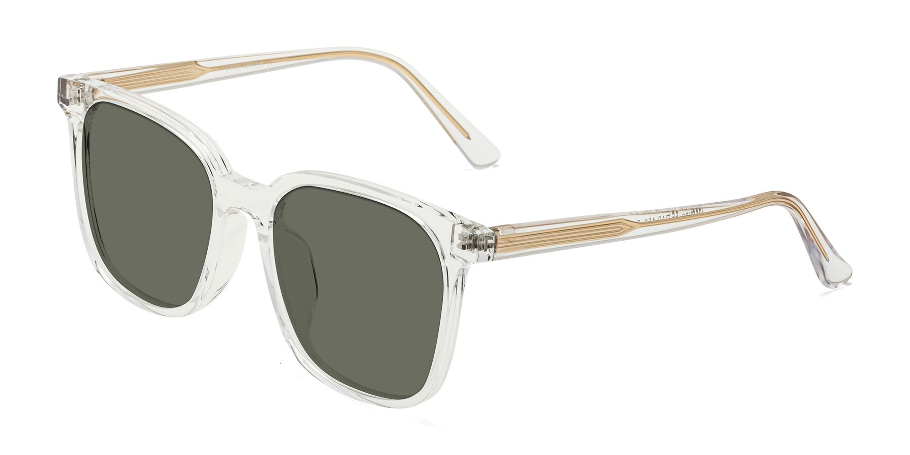 Angle of Jasmine in Clear with Gray Polarized Lenses