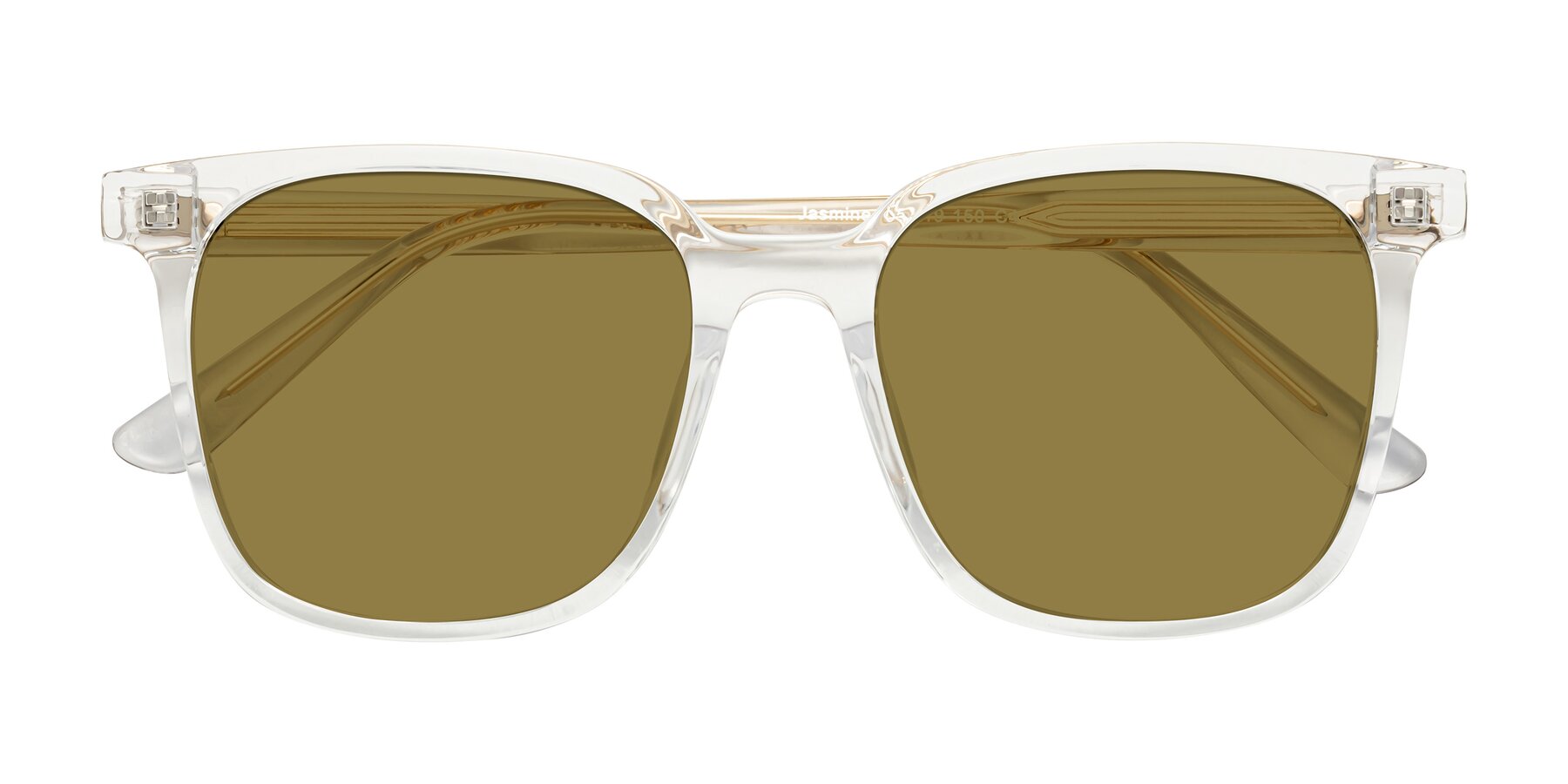 Folded Front of Jasmine in Clear with Brown Polarized Lenses