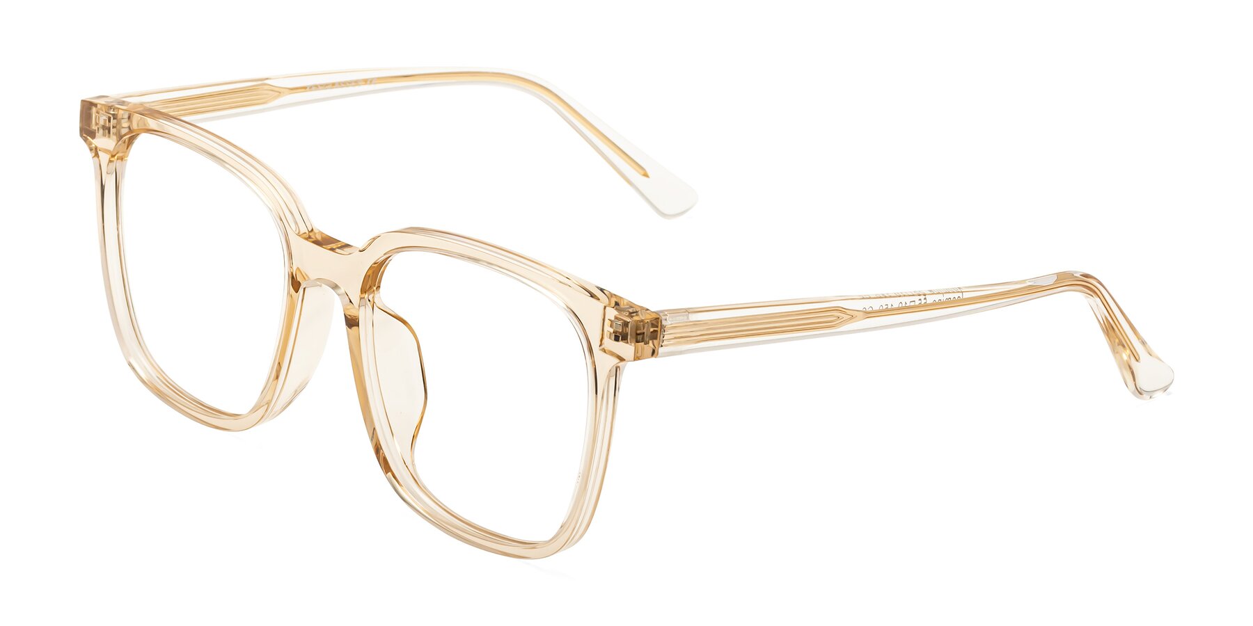 Angle of Jasmine in Champagne with Clear Reading Eyeglass Lenses
