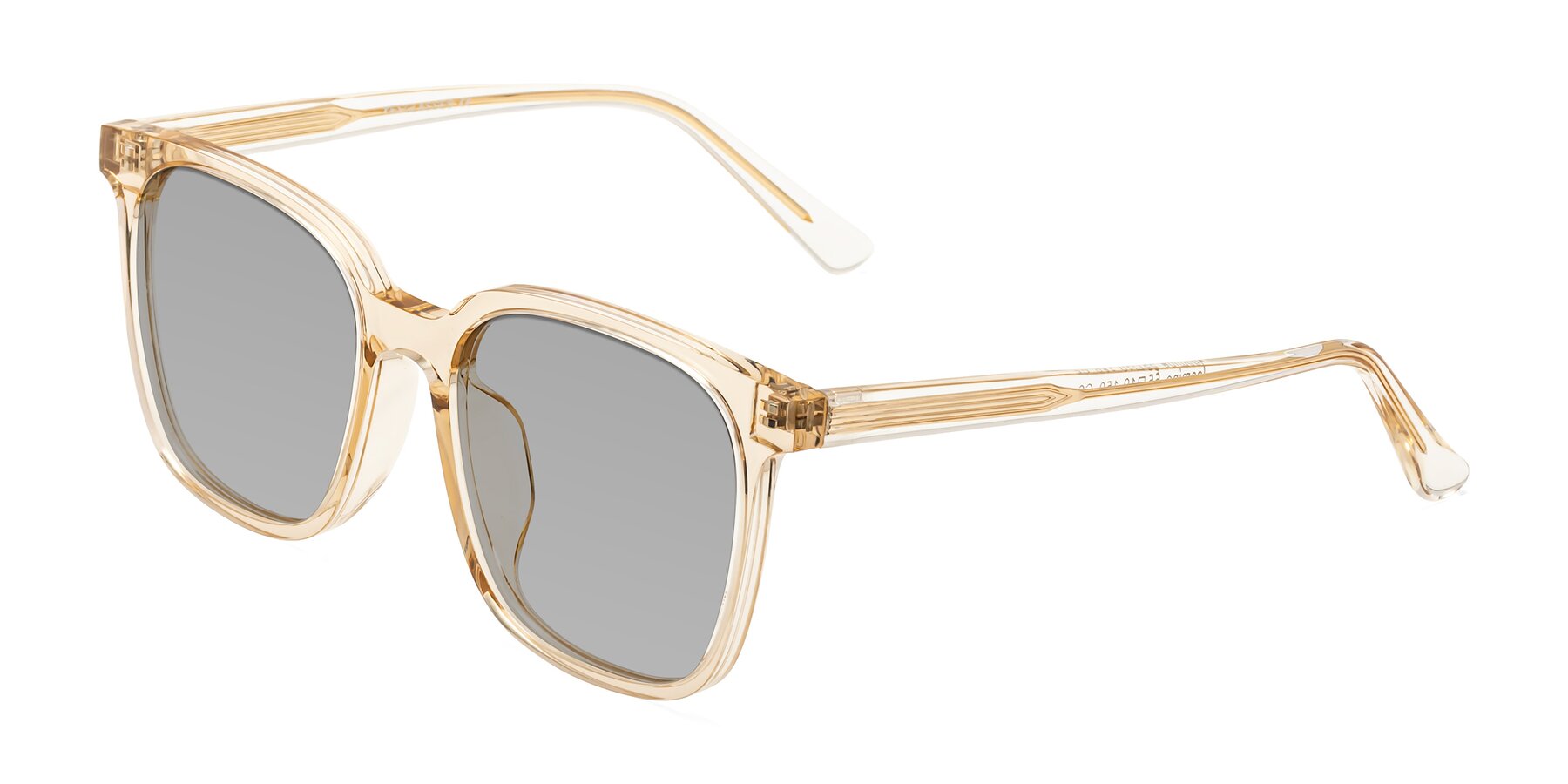 Angle of Jasmine in Champagne with Light Gray Tinted Lenses