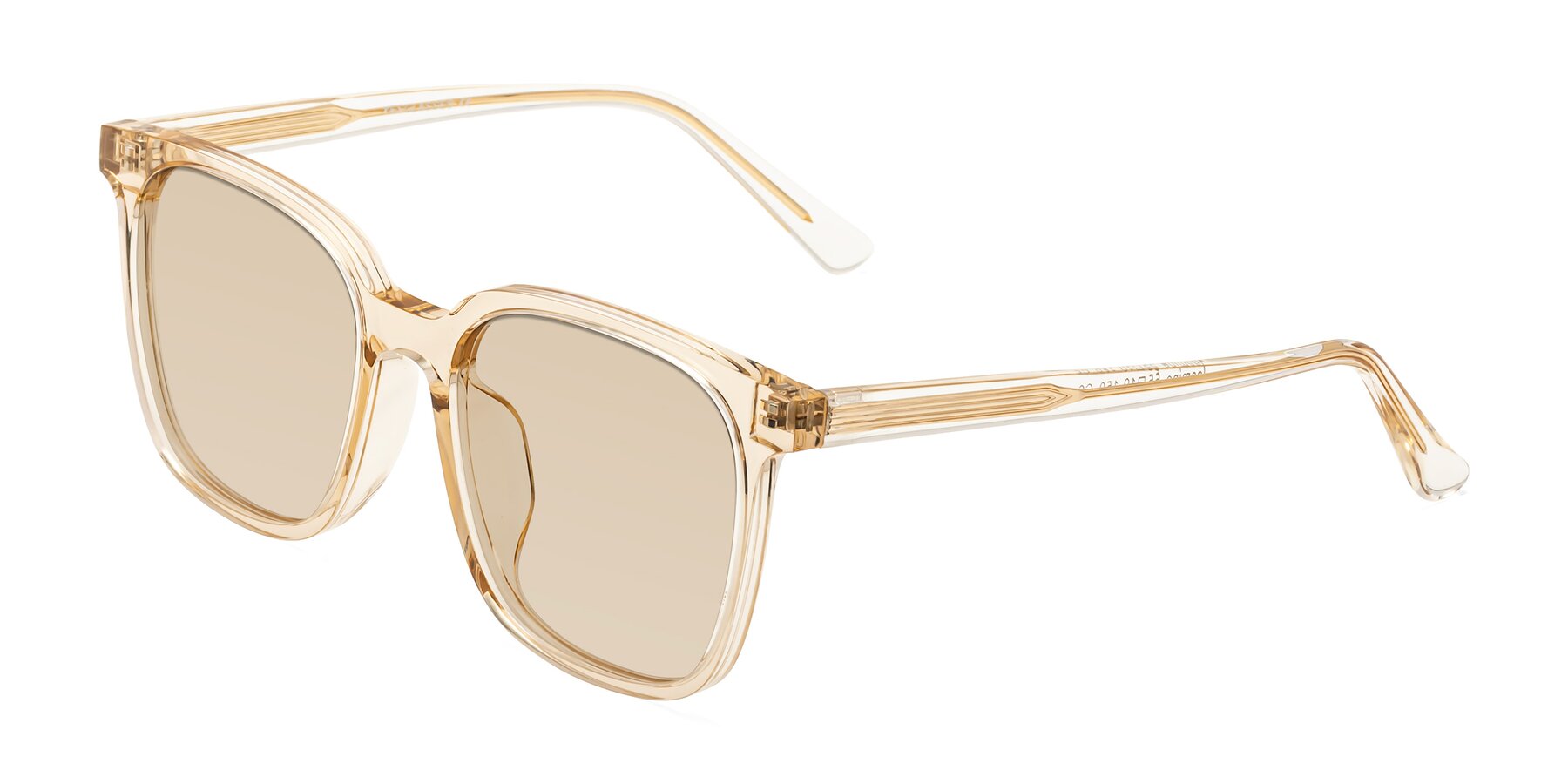 Angle of Jasmine in Champagne with Light Brown Tinted Lenses