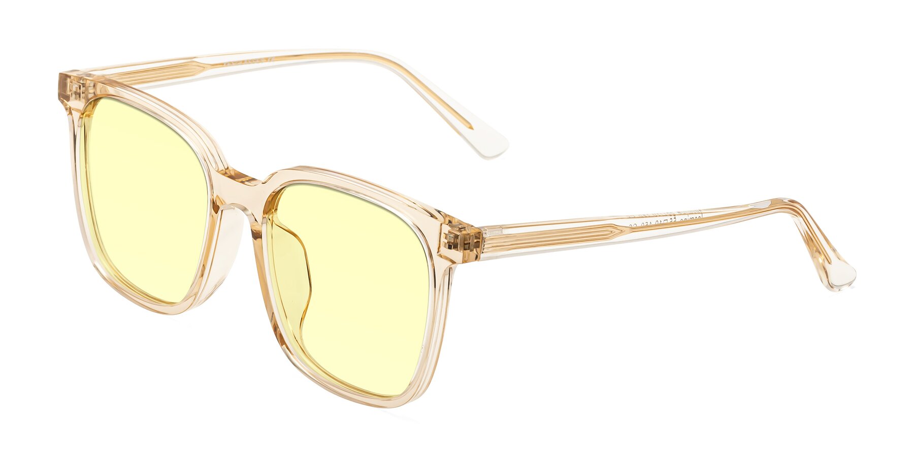 Angle of Jasmine in Champagne with Light Yellow Tinted Lenses