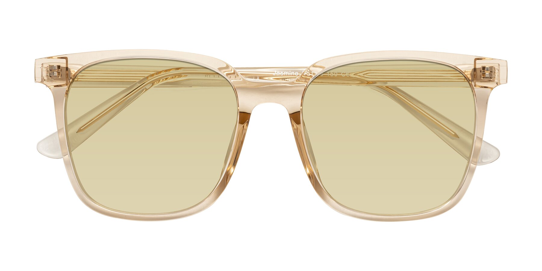 Folded Front of Jasmine in Champagne with Light Champagne Tinted Lenses